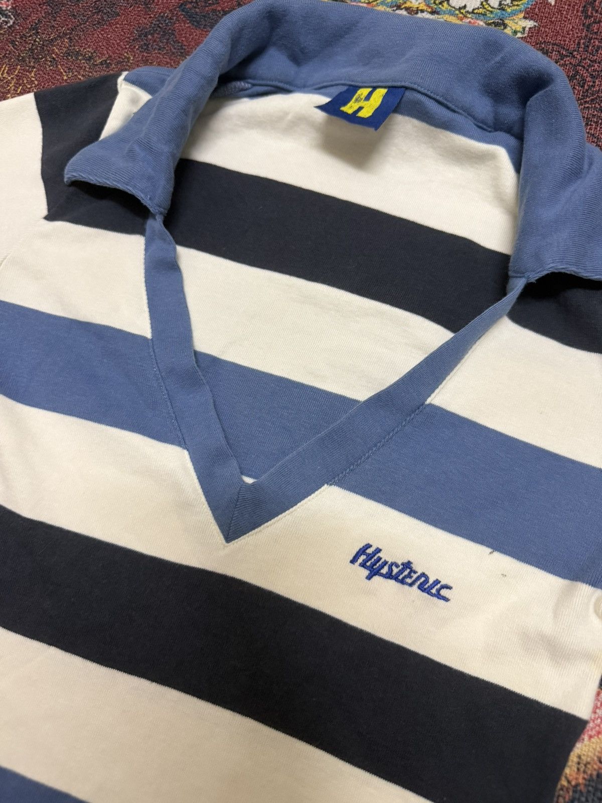 Hysteric Glamour Vintage Hysteric Glamour Open Collar Stripe Shirt Size XXS / US 00 / IT 34 - 8 Thumbnail