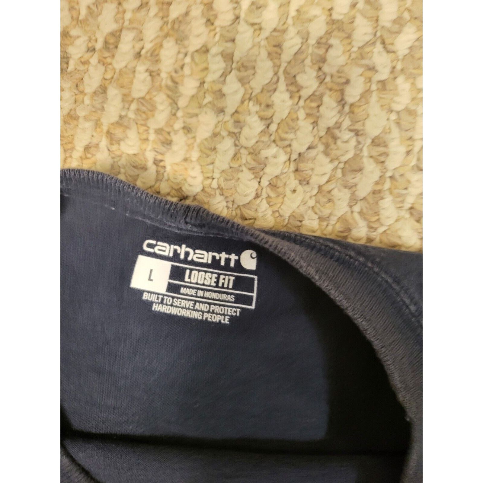 Carhartt Carhartt Men'S K87-NVY Large Short Sleeve T-Shirt - Navy Size US L / EU 52-54 / 3 - 3 Thumbnail