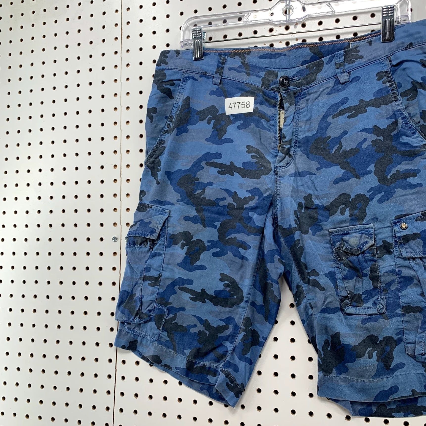 Mason's Mason's Camo Cargo Shorts Mens 30 32x11 Blue Camouflage Realthing Limited Size US 30 / EU 46 - 6 Thumbnail