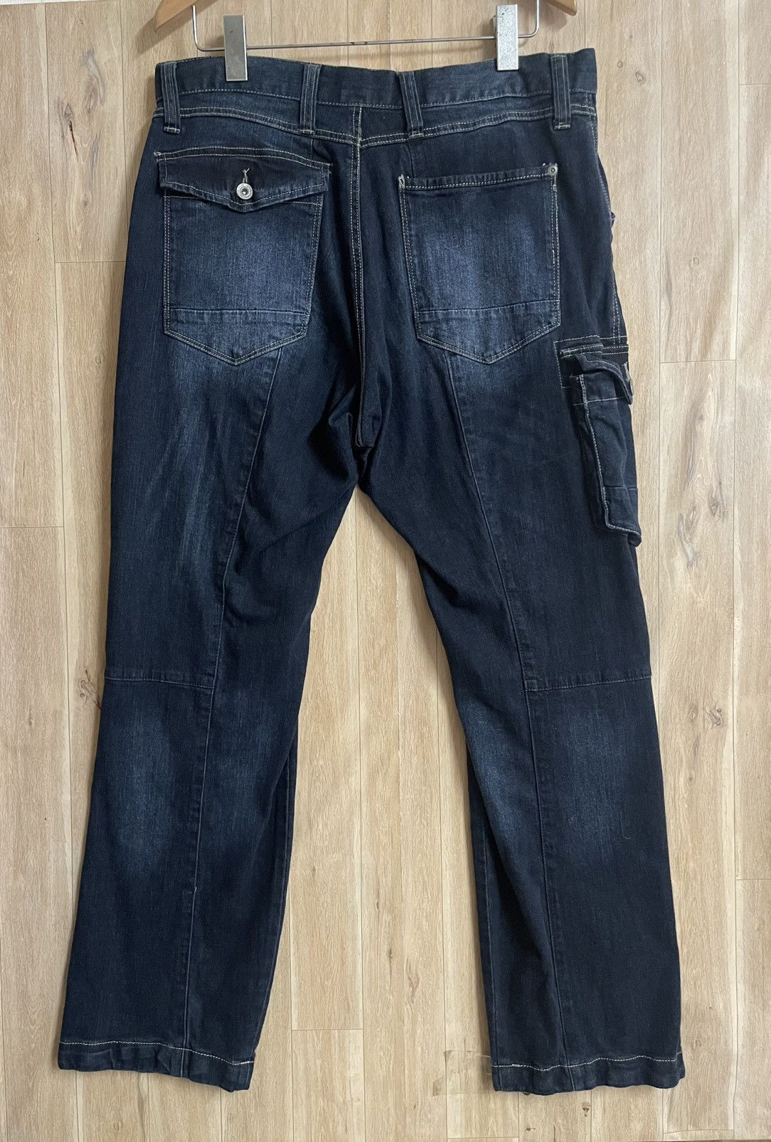 Japanese Brand Rare Biker Denim W35 L41.5 Multi Pockets Stretch Tactical Size US 35 - 10 Thumbnail