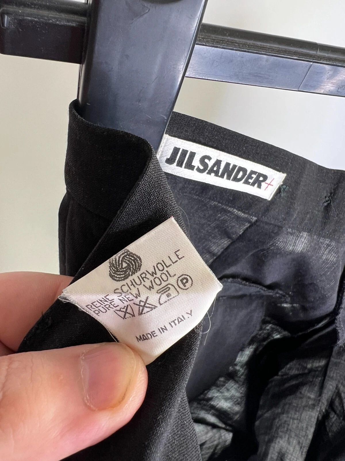 Jil Sander Vintage Jil Sander Women's Black Wool Trouser Pants Size 27" / US 4 / IT 40 - 12 Thumbnail