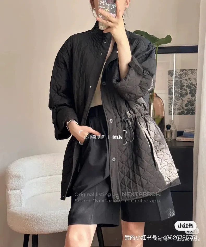 Hermes Hermes Black Diamond Quilted Cotton Coat Size XXS / US 00 / IT 34 - 8 Thumbnail