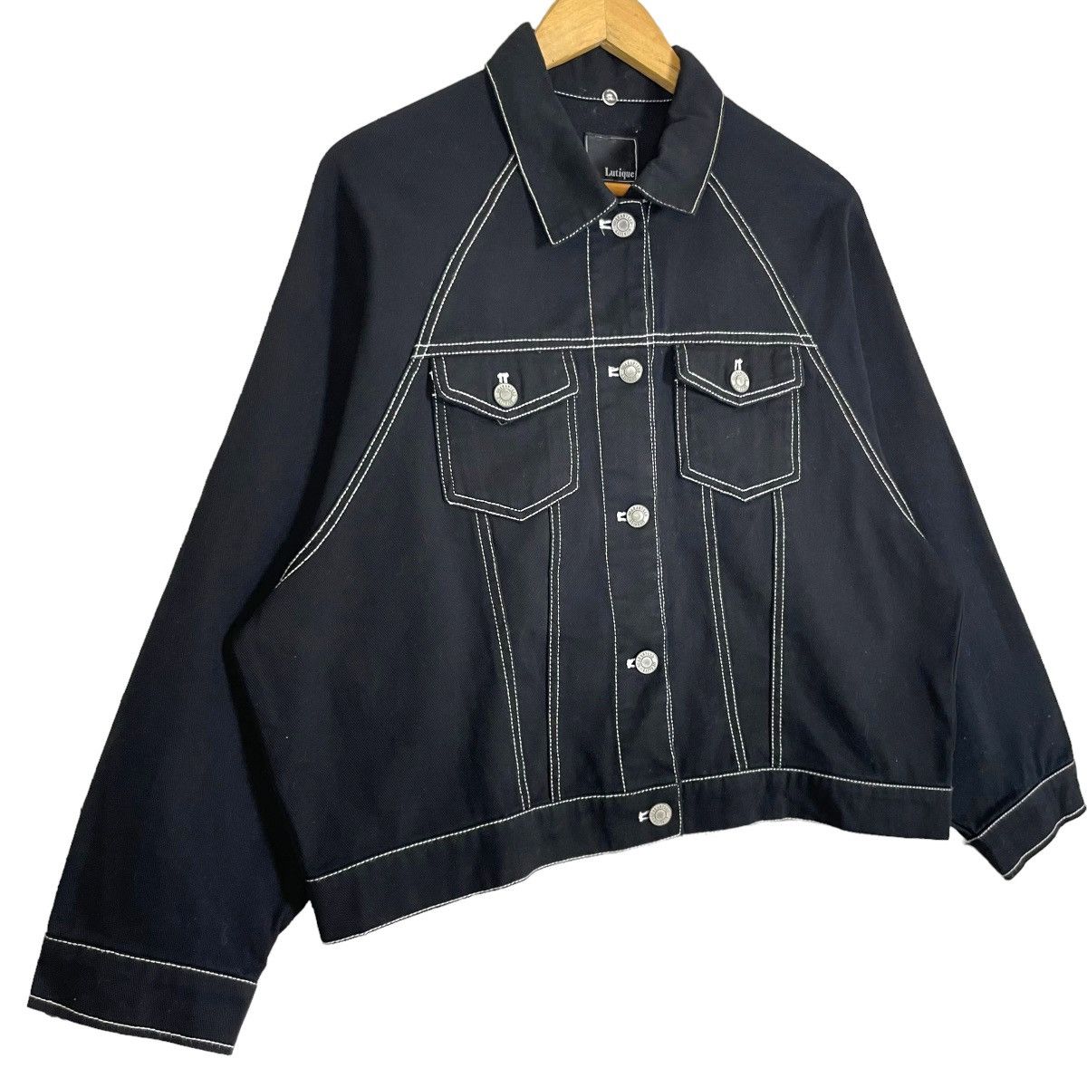 If Six Was Nine Vintage Lutique Japan Denim Jacket Women Designer Button Up Size M / US 6-8 / IT 42-44 - 2 Thumbnail