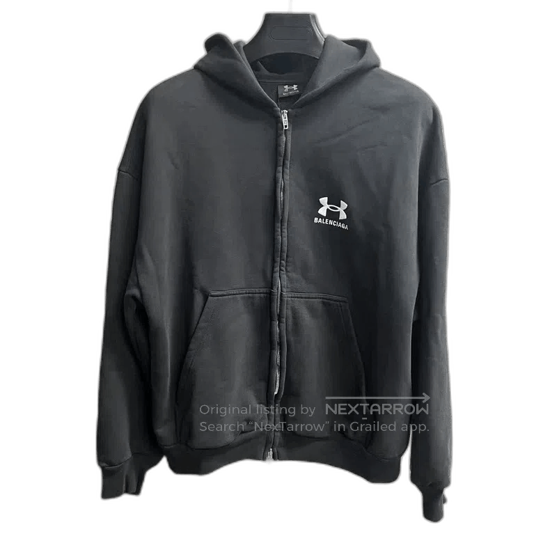 Balenciaga Balenciaga Black Hooded Zip Sweatshirt. Size US M / EU 48-50 / 2 - 1 Thumbnail