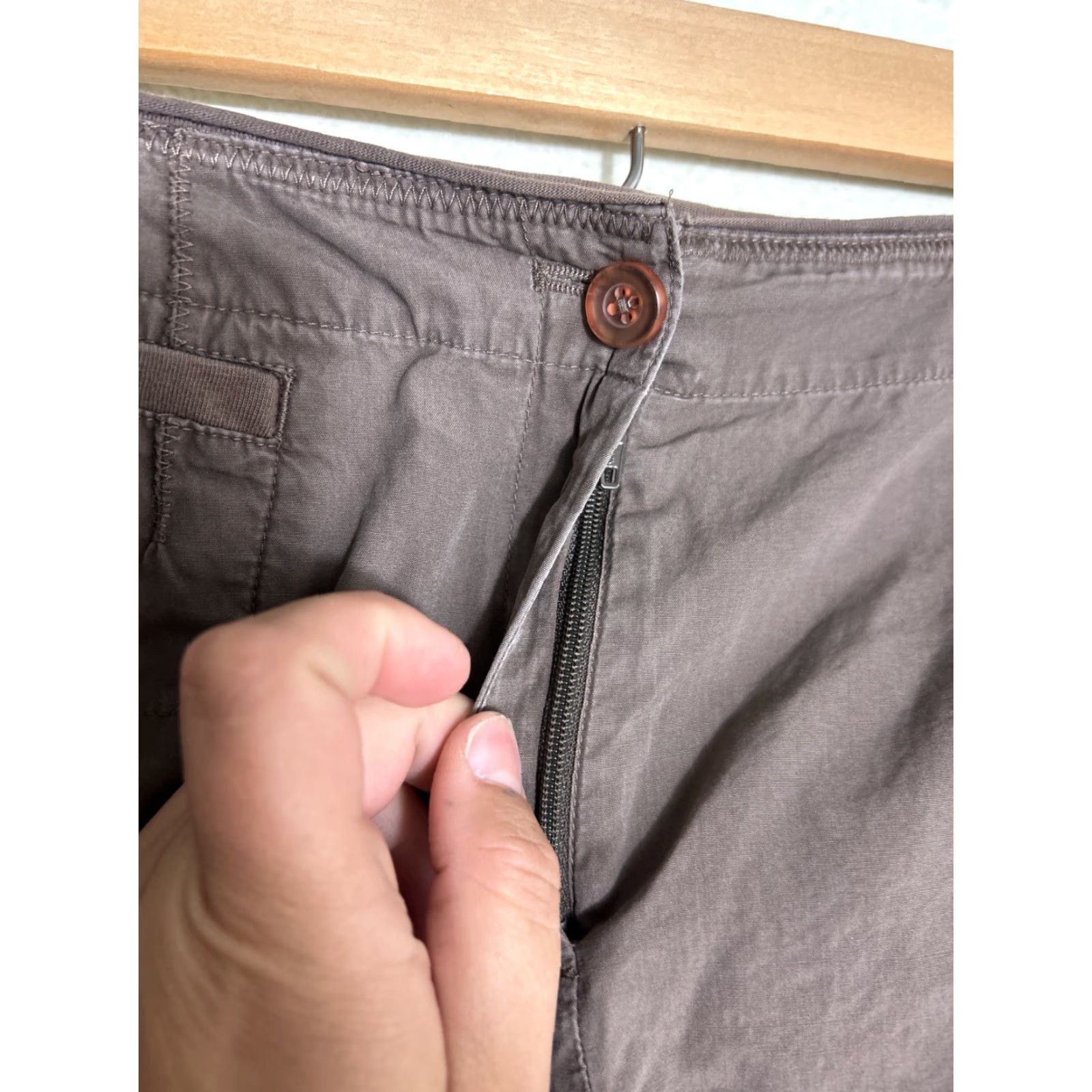 J. Jill J Jill Womens 10 Brown Shorts 100% Cotton Chino Regular Size 10 Womens Boys? Size 32" / US 10 / IT 46 - 6 Thumbnail