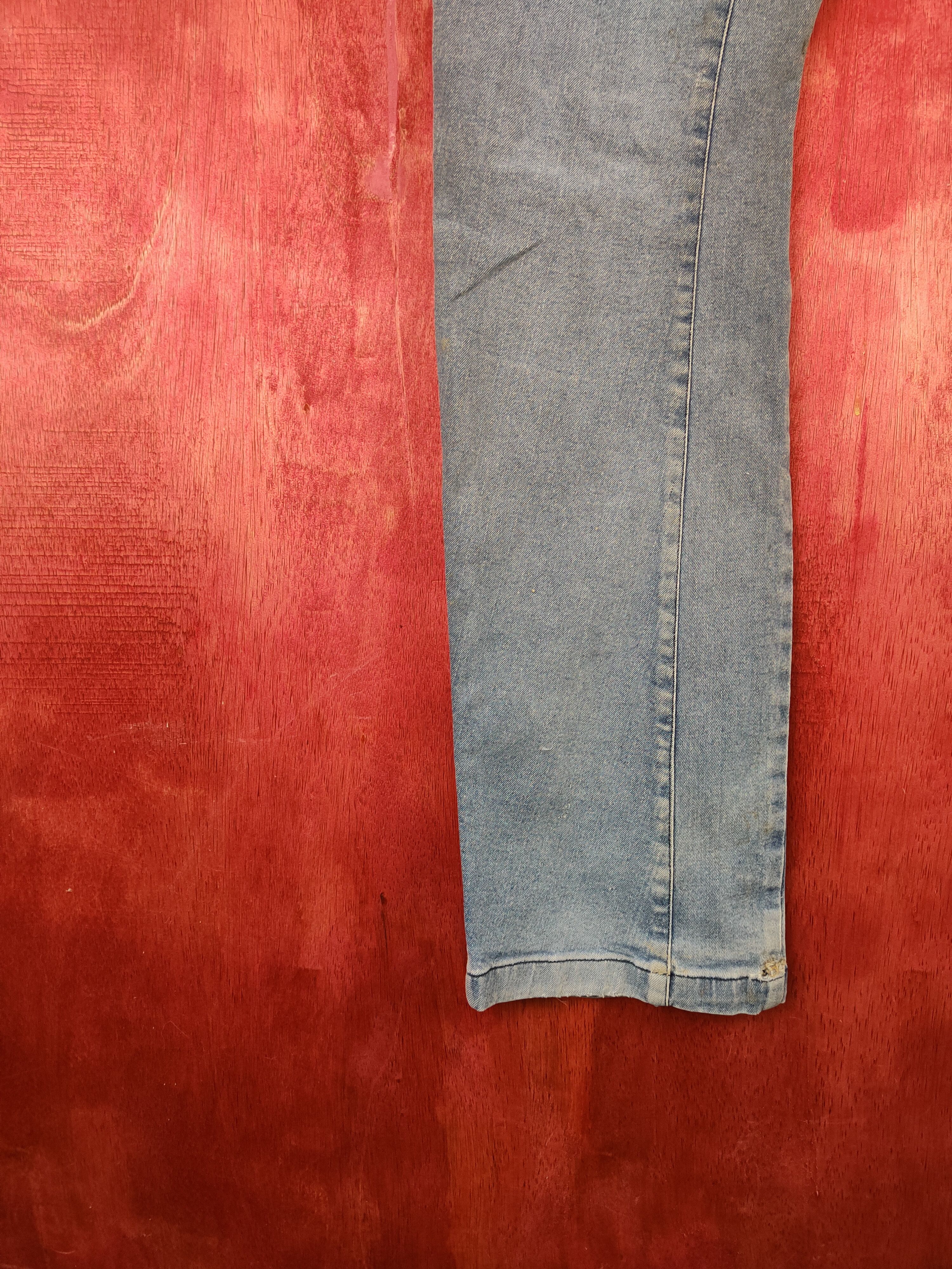 Japanese Brand FieldCore Blue Faded Distressed Ripped Jeans #S2018 Size US 33 - 10 Thumbnail