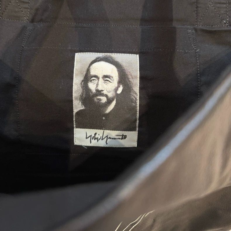 Yohji Yamamoto Yohji Yamamoto Yohji Yamamoto Black Leather Tote Bag Size ONE SIZE - 3 Thumbnail