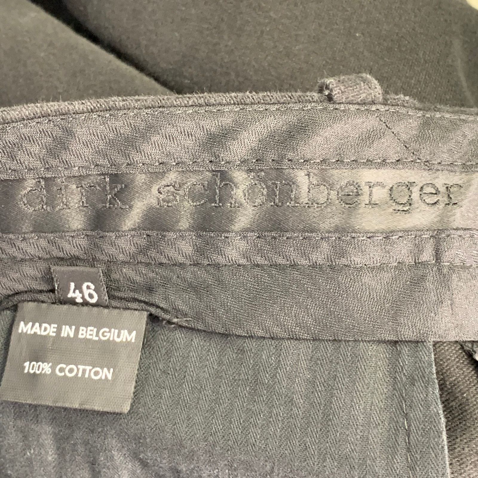 Dirk Schonberger Size 30 Black Cotton Zip Pockets Tapered Casual Pants Size US 30 / EU 46 - 3 Thumbnail