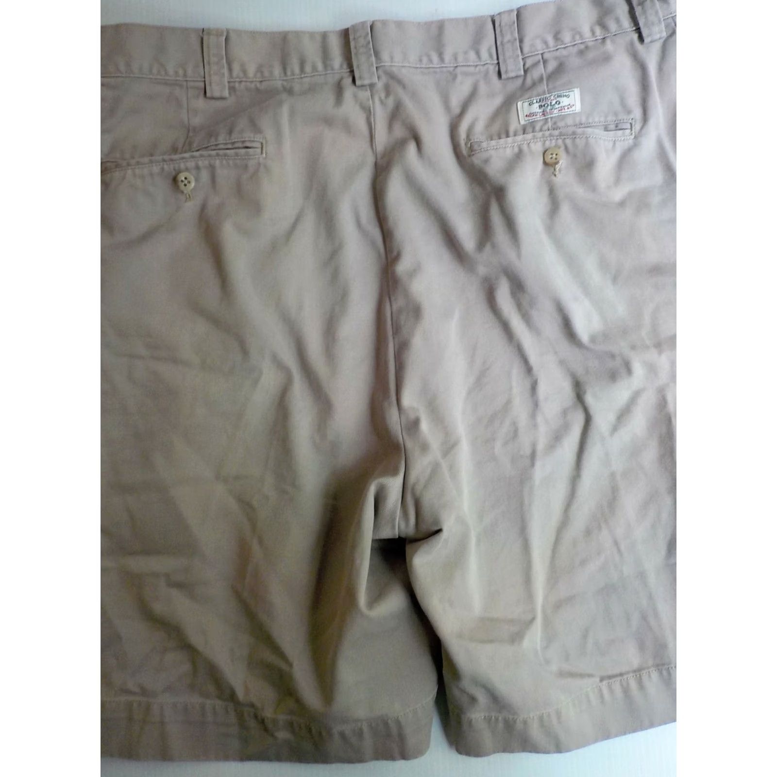 Polo Ralph Lauren VINTAGE Polo Ralph Lauren Philip Chino Shorts Khaki 36 Men Flat Front 100% Cotton Pockets Zipper Size US M / EU 48-50 / 2 - 3 Thumbnail