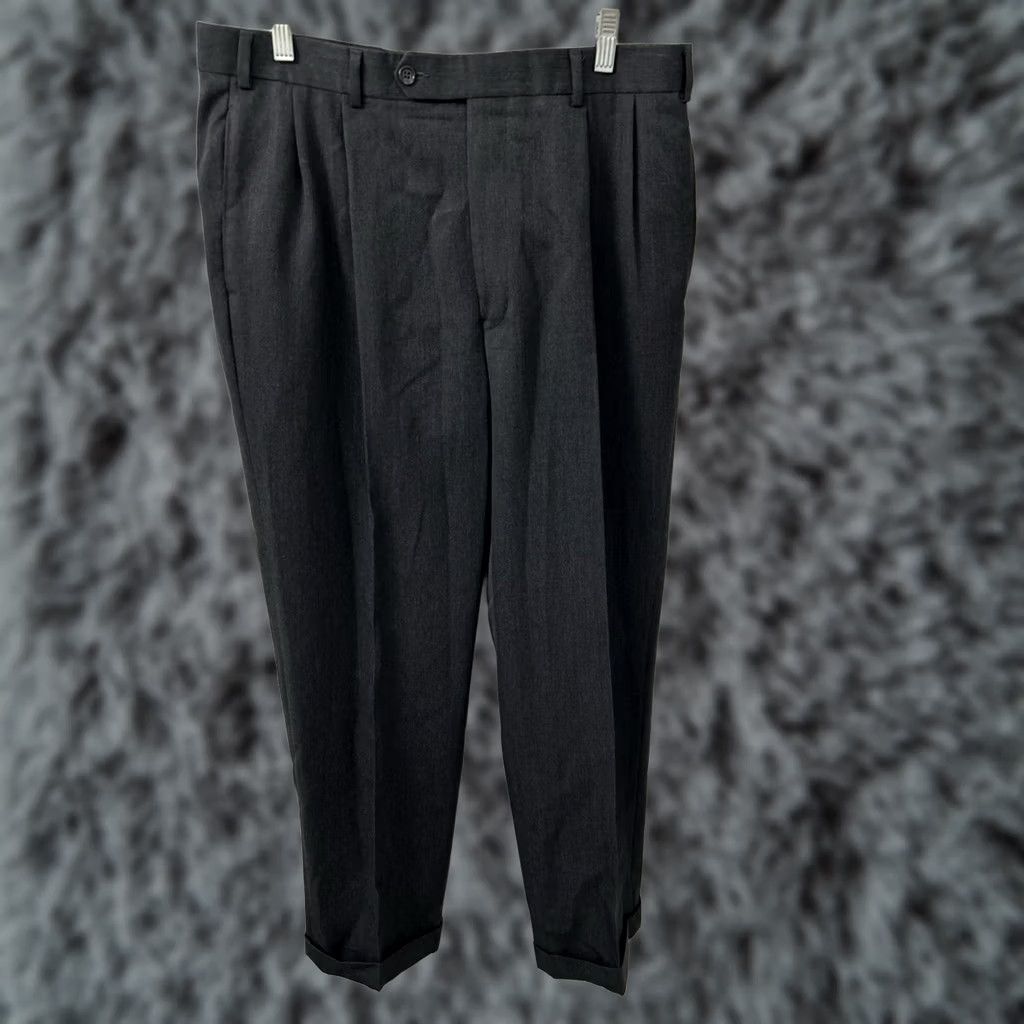 Brooks Brothers Brooks Brothers Pants Mens 35x31 Gray Wool Pleated Cuffed Straight Leg Dress Pants Size US 35 - 1 Thumbnail