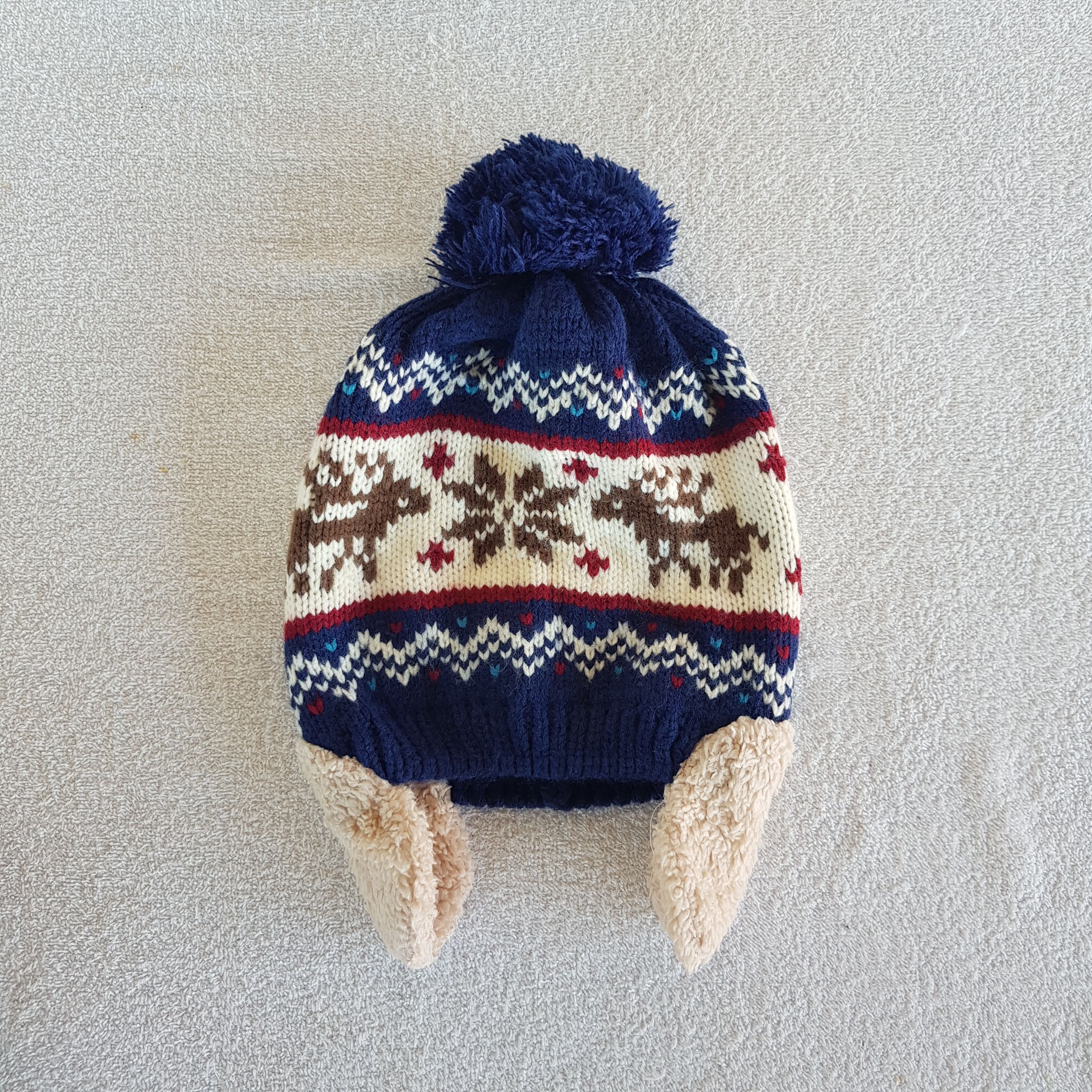 Other Vintage Motherway Earflap Beanie Deer Knit Snow Caps Hats. Size ONE SIZE - 1 Thumbnail