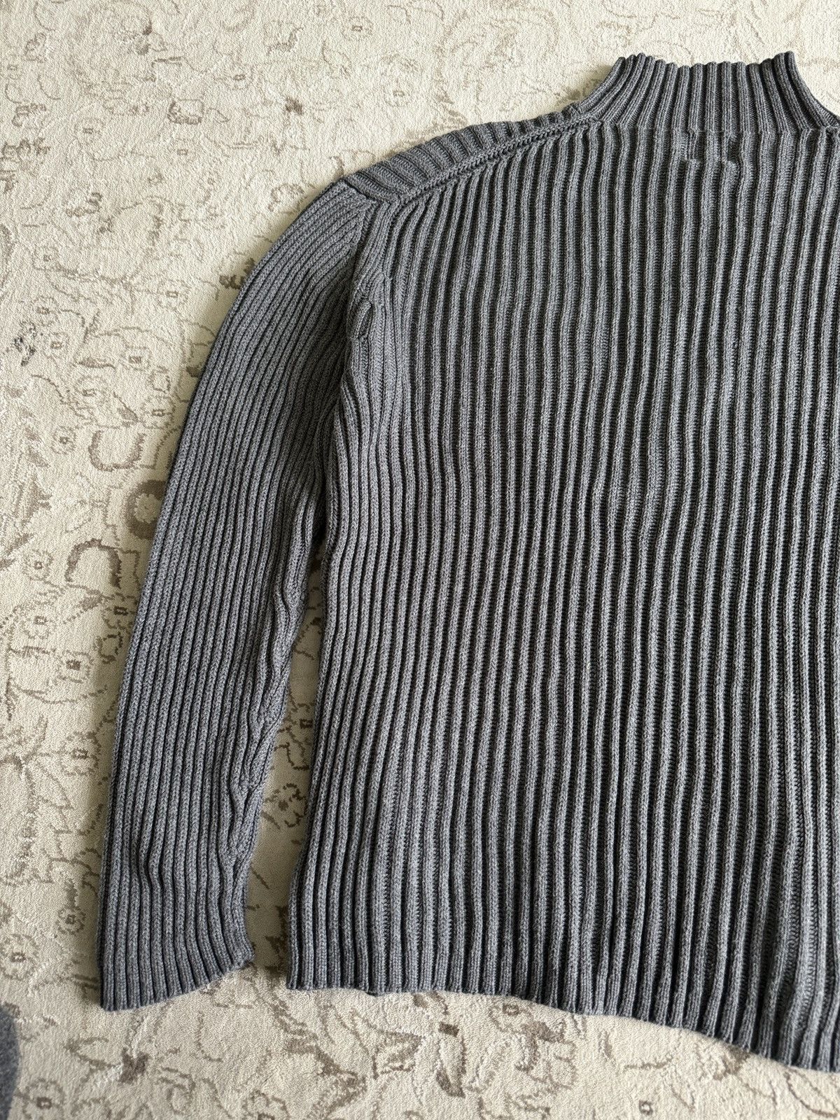 Gap Vintage GAP Ribbed Knit Sweater Mock Neck Avantgarde 90s Y2K Size US L / EU 52-54 / 3 - 10 Thumbnail