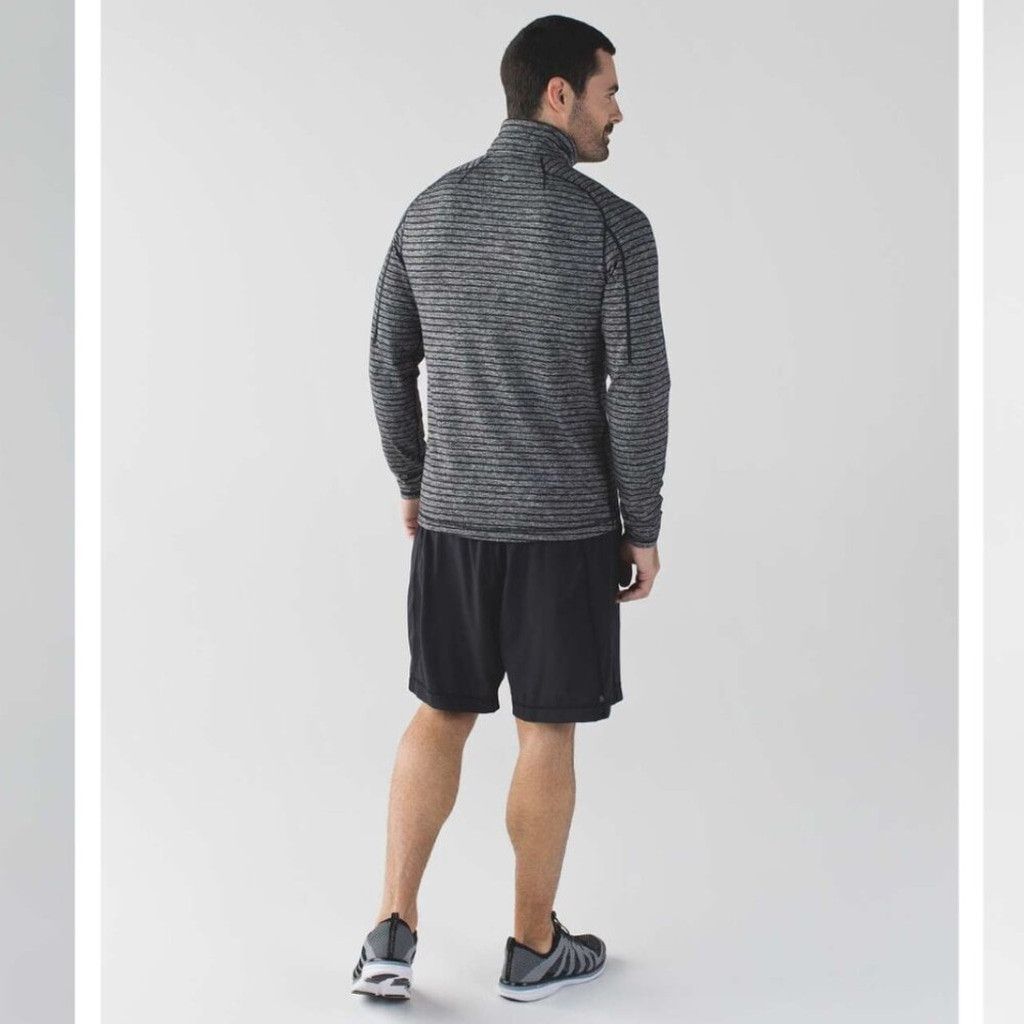 Lululemon Lululemon Surge Warm 1/2 Zip Raven Stripe Black Black 21.5 Size US L / EU 52-54 / 3 - 9 Thumbnail