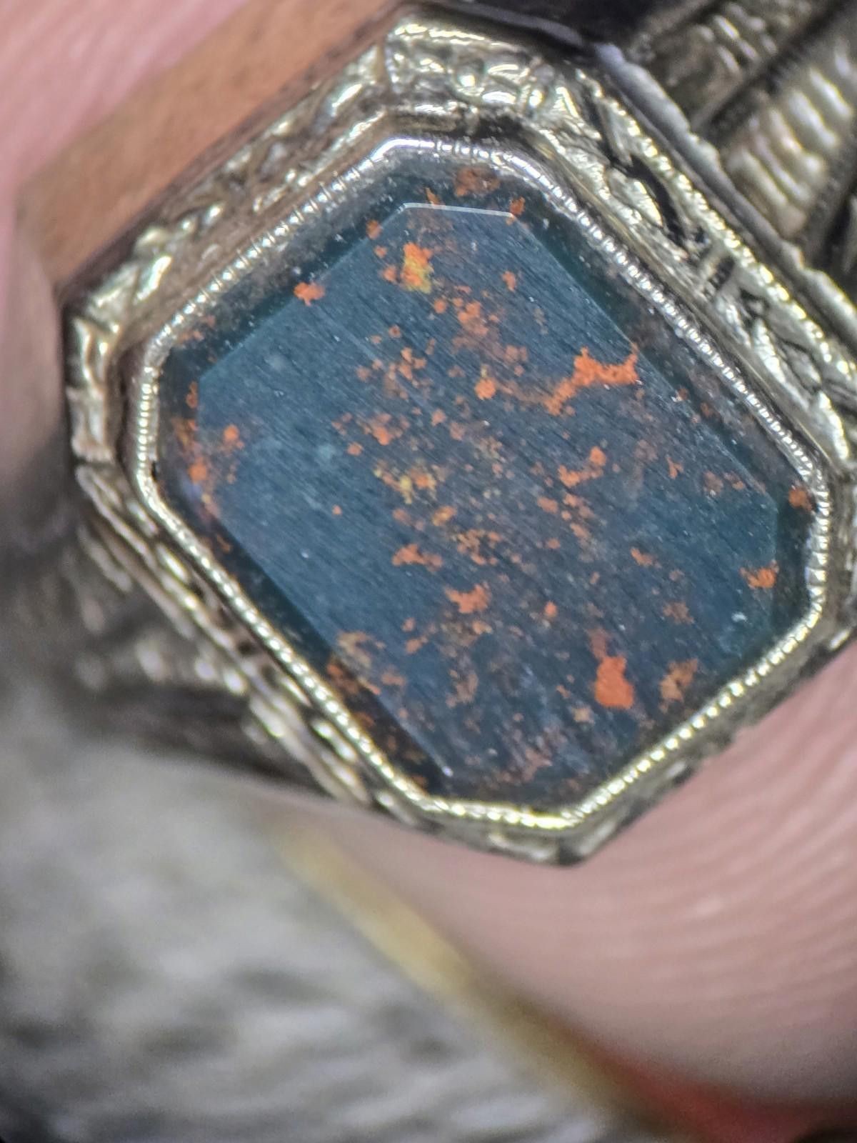Other NOS NWT Vtg 10k Gold WWW Ring Original Tag, 1930s Art Deco Size ONE SIZE - 7 Thumbnail