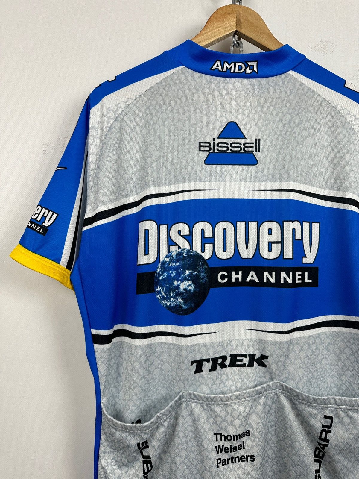 Nike 2005 Vintage Nike Discovery Channel AMD Cycling Jersey Size US XXL / EU 58 / 5 - 16 Thumbnail