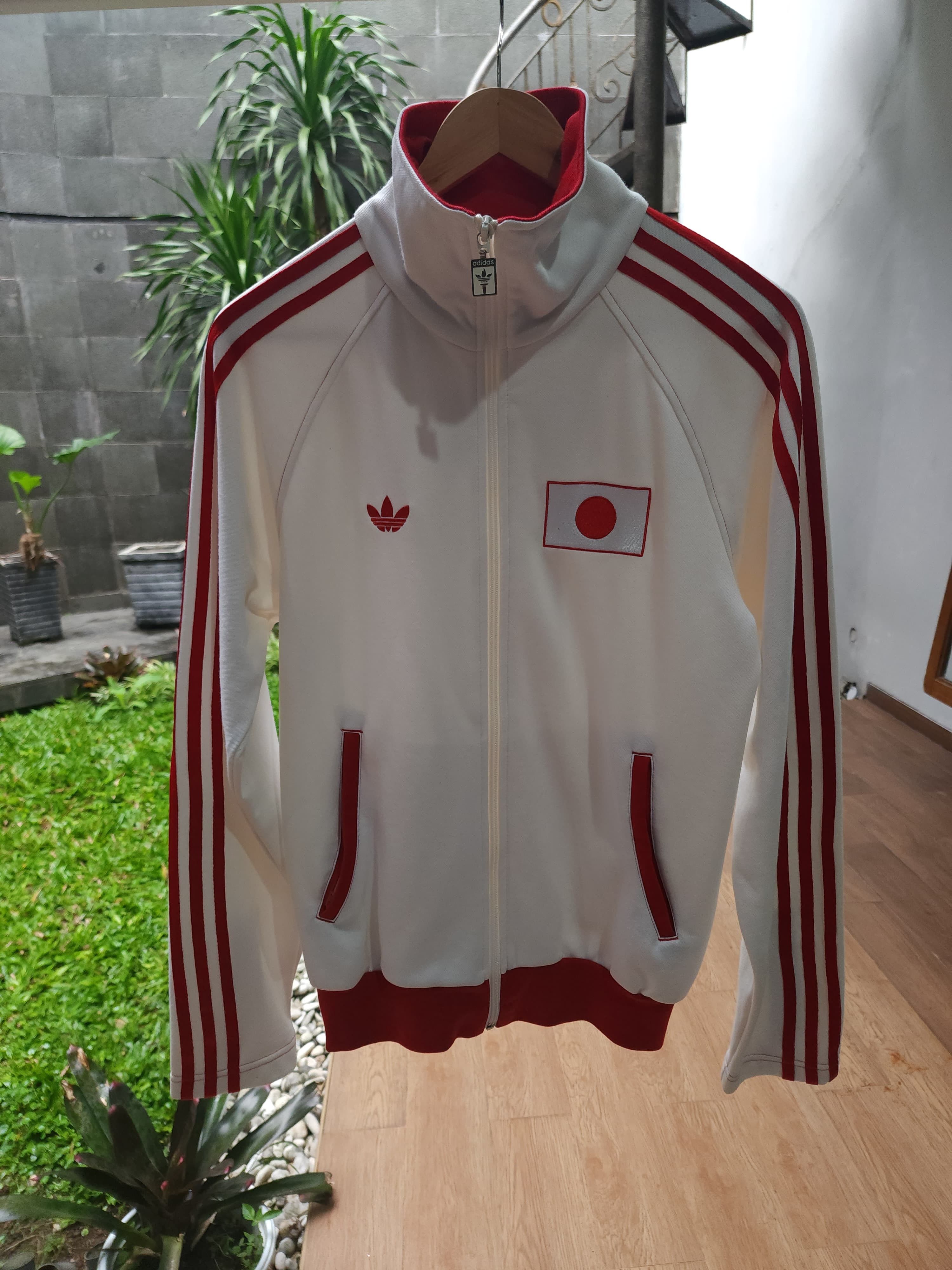 image of Adidas Tracktop Japan Olympic in White, Men's (Size Small)