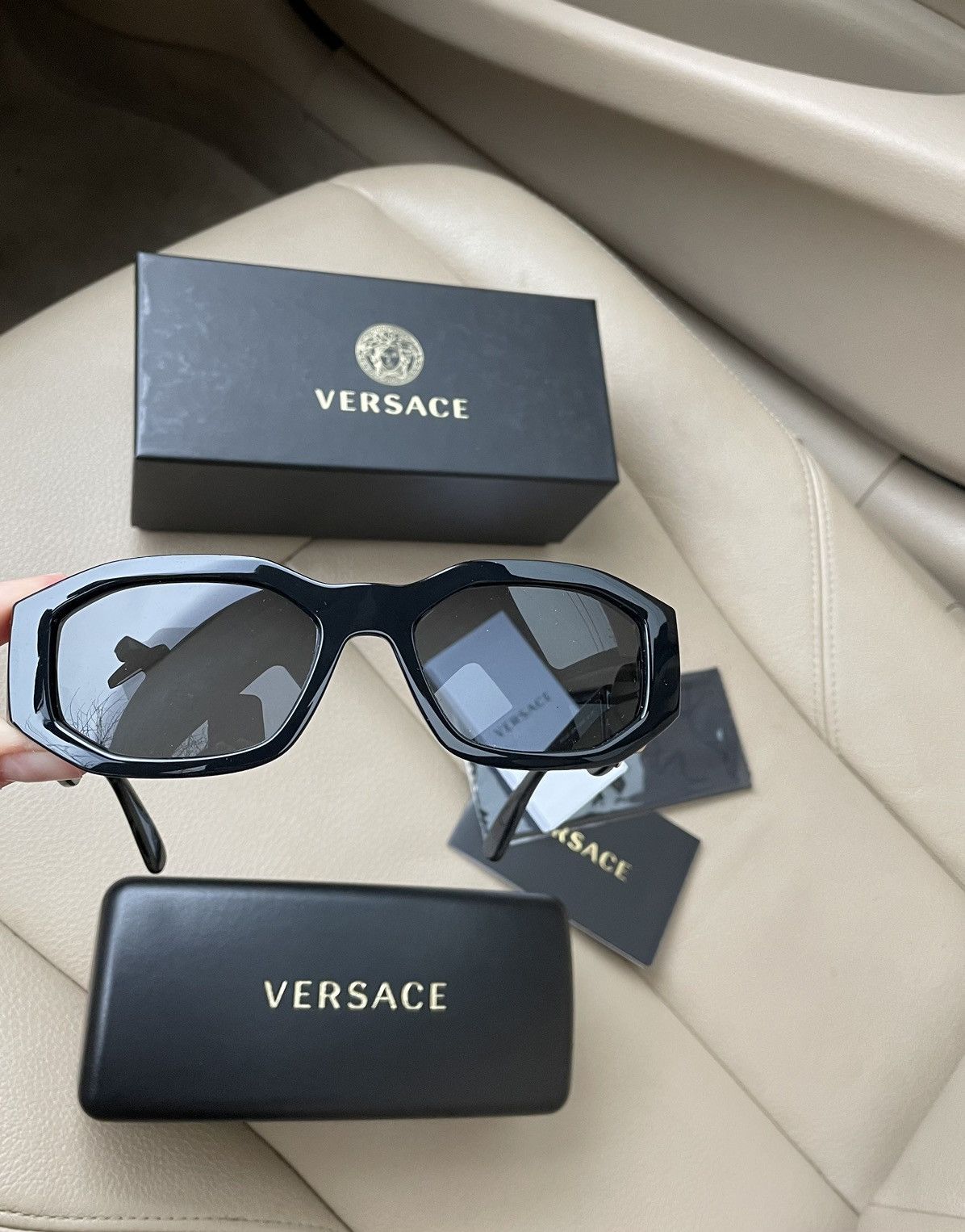 Versace × Vintage New Sunglasses Versace THE CLANS VE 4361 GB1/87 53 Size ONE SIZE - 4 Thumbnail