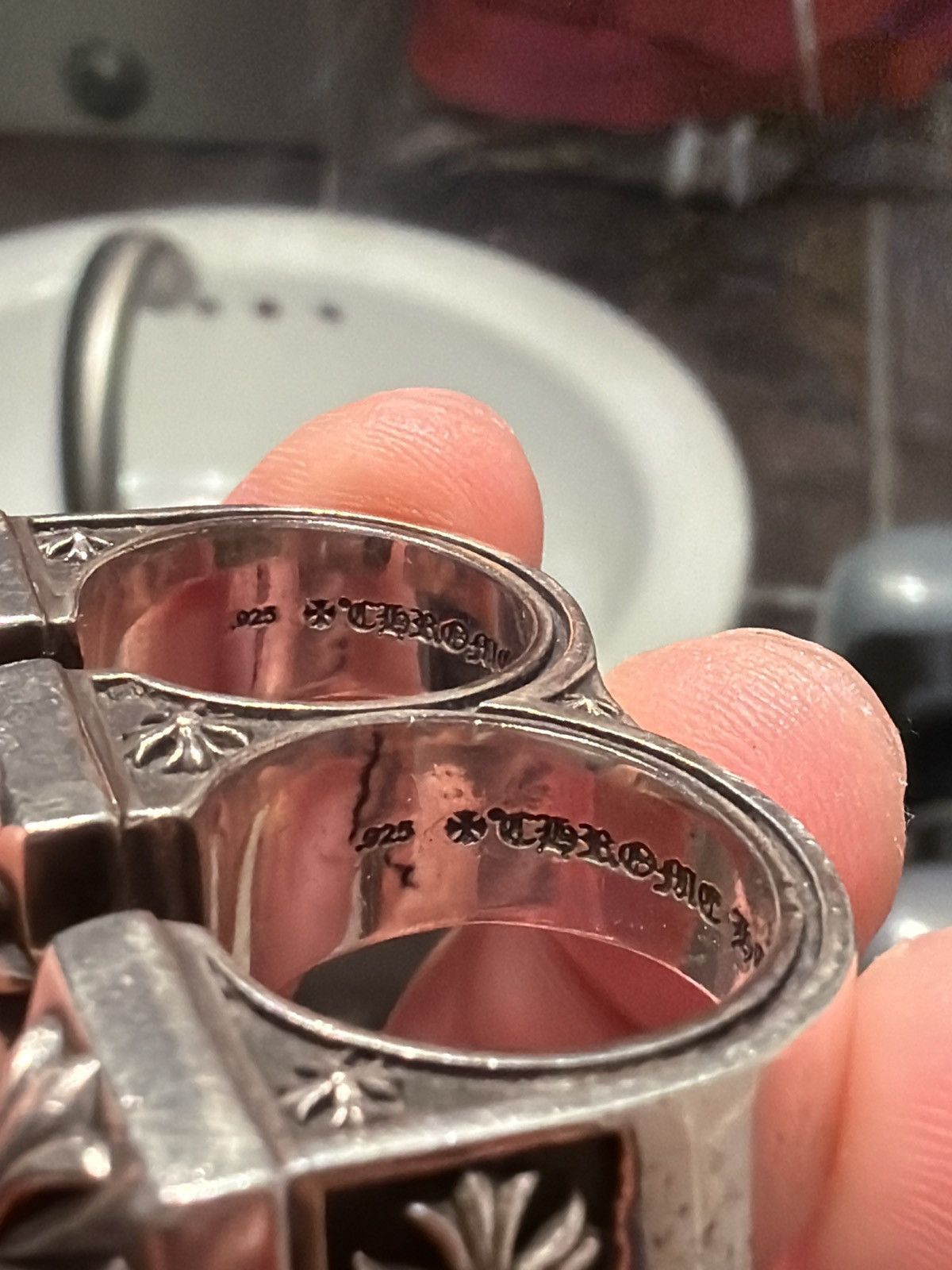 Chrome Hearts Chrome Hearts Double Finger/Brass Knuckle Ring Sz 8 & 9 Size ONE SIZE - 11 Thumbnail