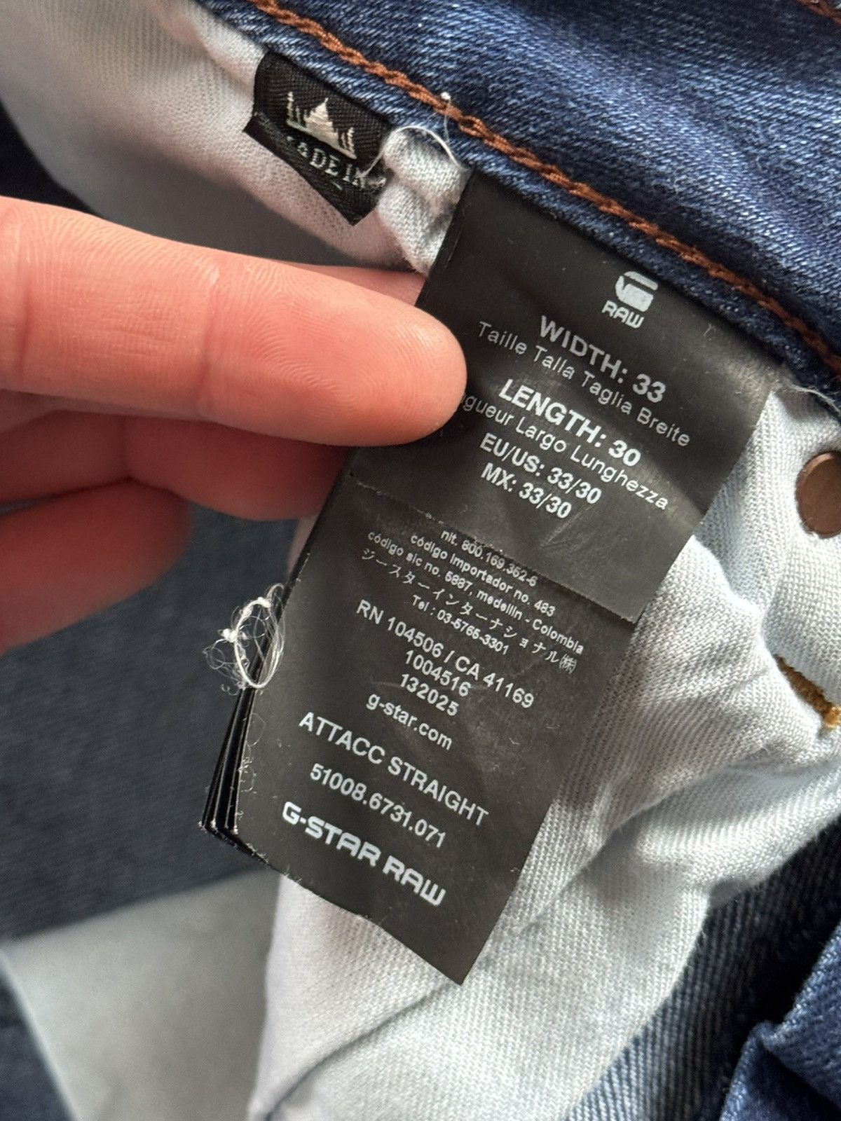 G-Star G star raw 33/30 attacc straight denim pants jeans trousers Size US 33 - 13 Thumbnail