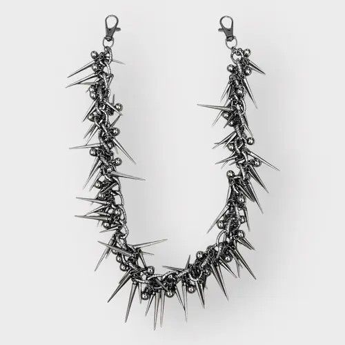 Jewelry Y2K Punk Spikes Wallet Keychain Size ONE SIZE - 3 Thumbnail
