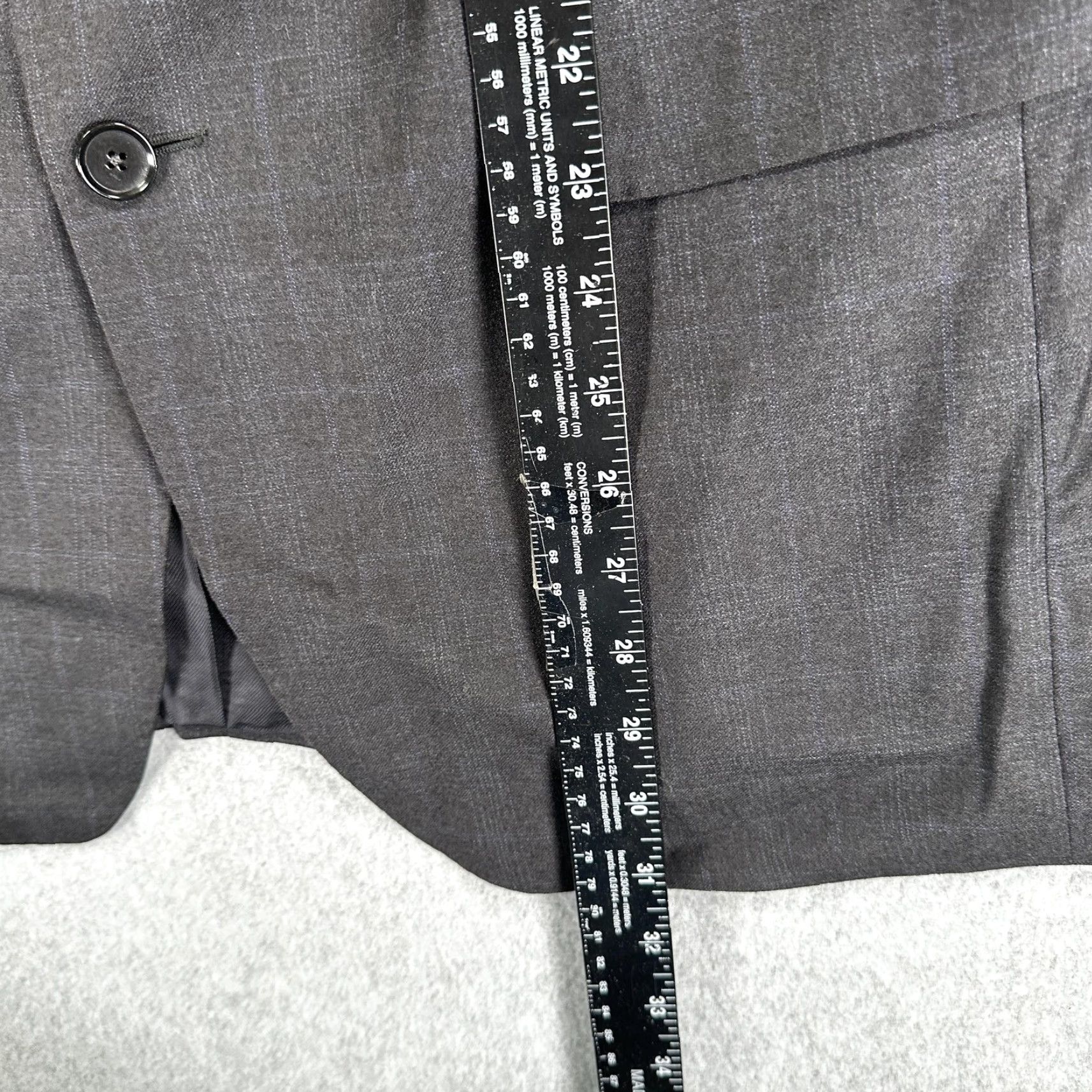 Bergdorf Goodman Boglioli for Bergdorf Goodman Blazer Sport Coat Mens 42 Gray Check Wool Italy Size 42R - 4 Thumbnail