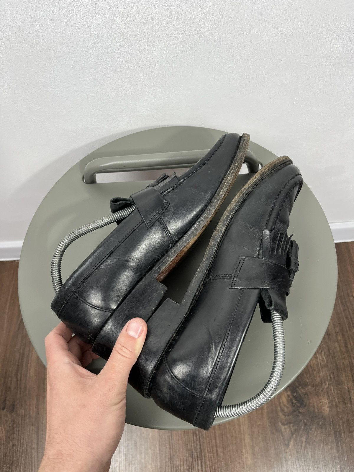 Other Samuel Windsor Black Leather Tassel Loafers Dress Shoes US 8 Size US 8.5 / EU 41-42 - 9 Thumbnail