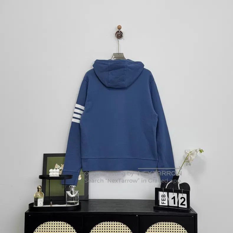 Thom Browne Thom Browne Sky Blue Four-Stripe Hoodie Size US XL / EU 56 / 4 - 3 Thumbnail