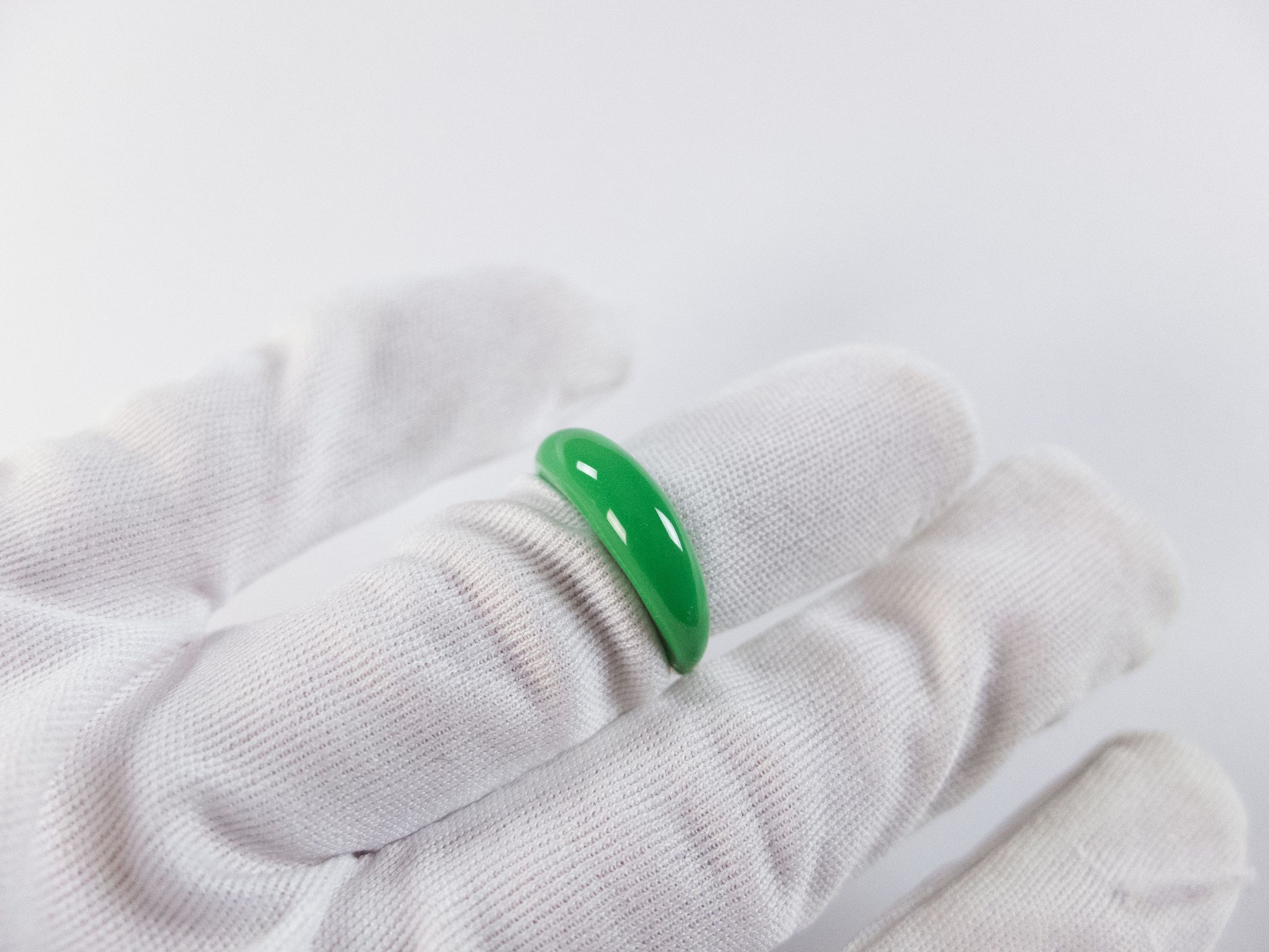 Bottega Veneta BOTTEGA VENETA Spine green sculptural silver ring 6 13 q Size ONE SIZE - 6 Thumbnail