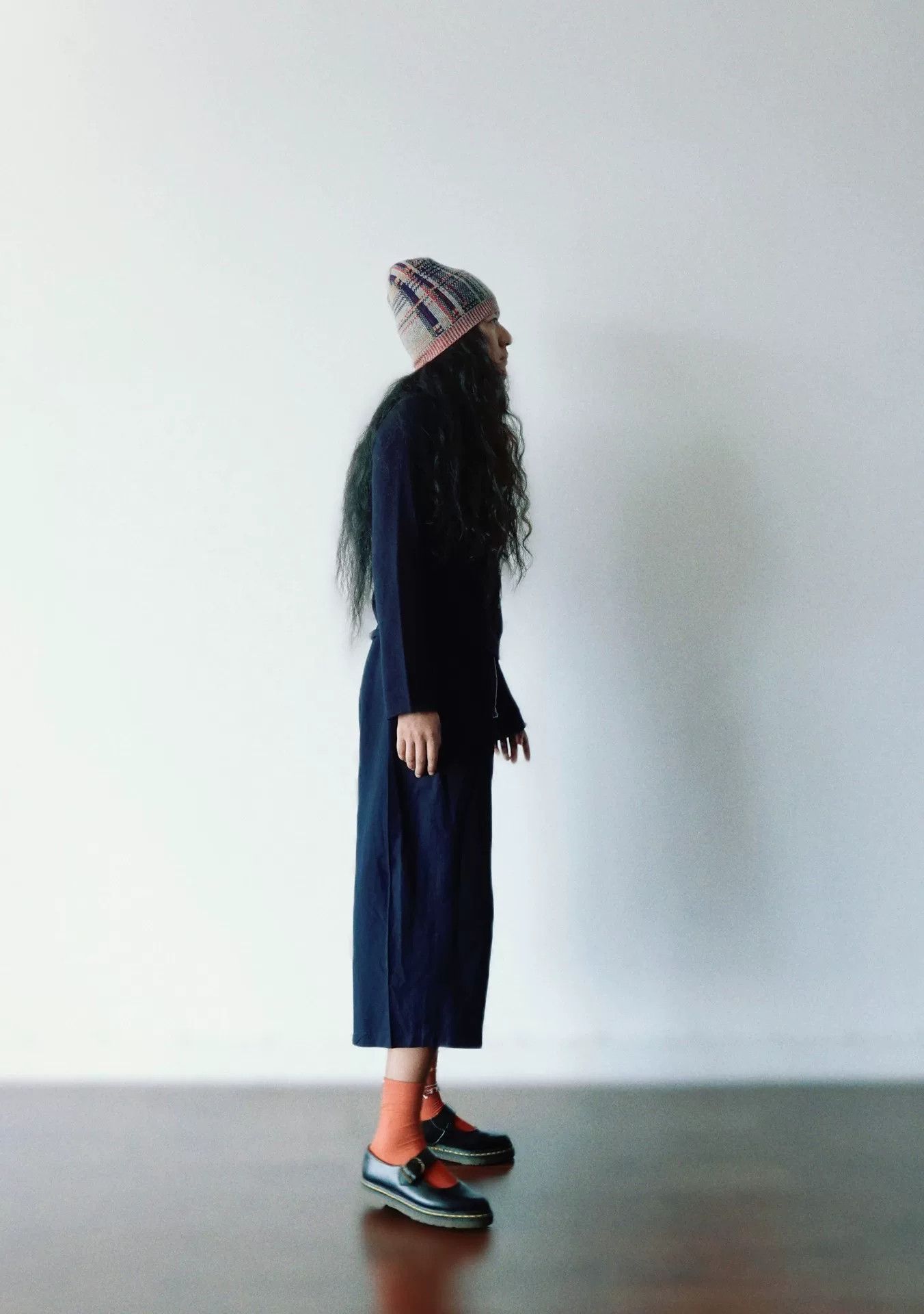 Comme des Garcons ComCom Navy Blue Wide-Leg Cropped Pants Size 22" - 1 Thumbnail