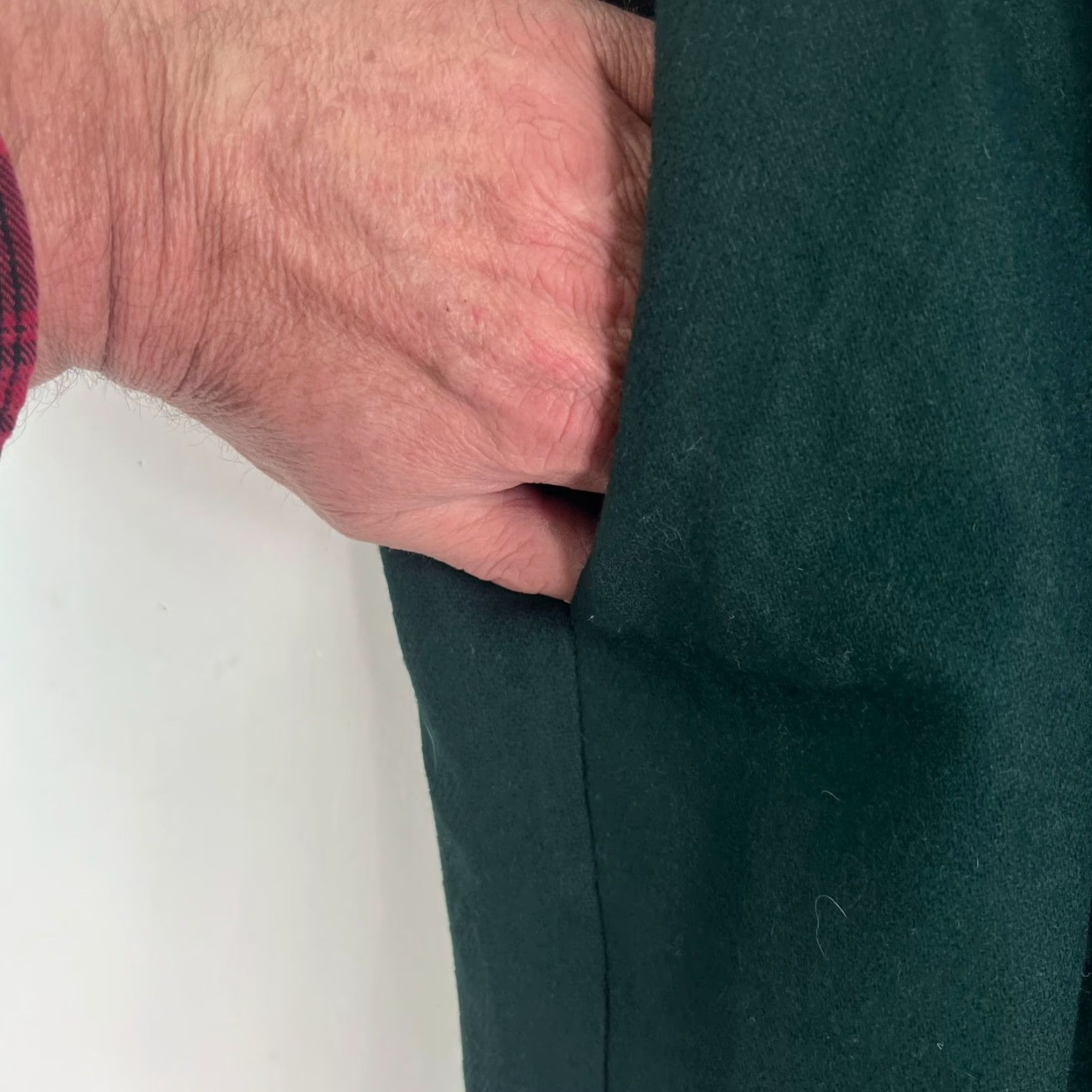 Vintage Koret Skirt Womens 18 Green Wool Vintage Midi Pleated Pockets 80s 90s NWT Size 40" / US 18 - 2 Thumbnail