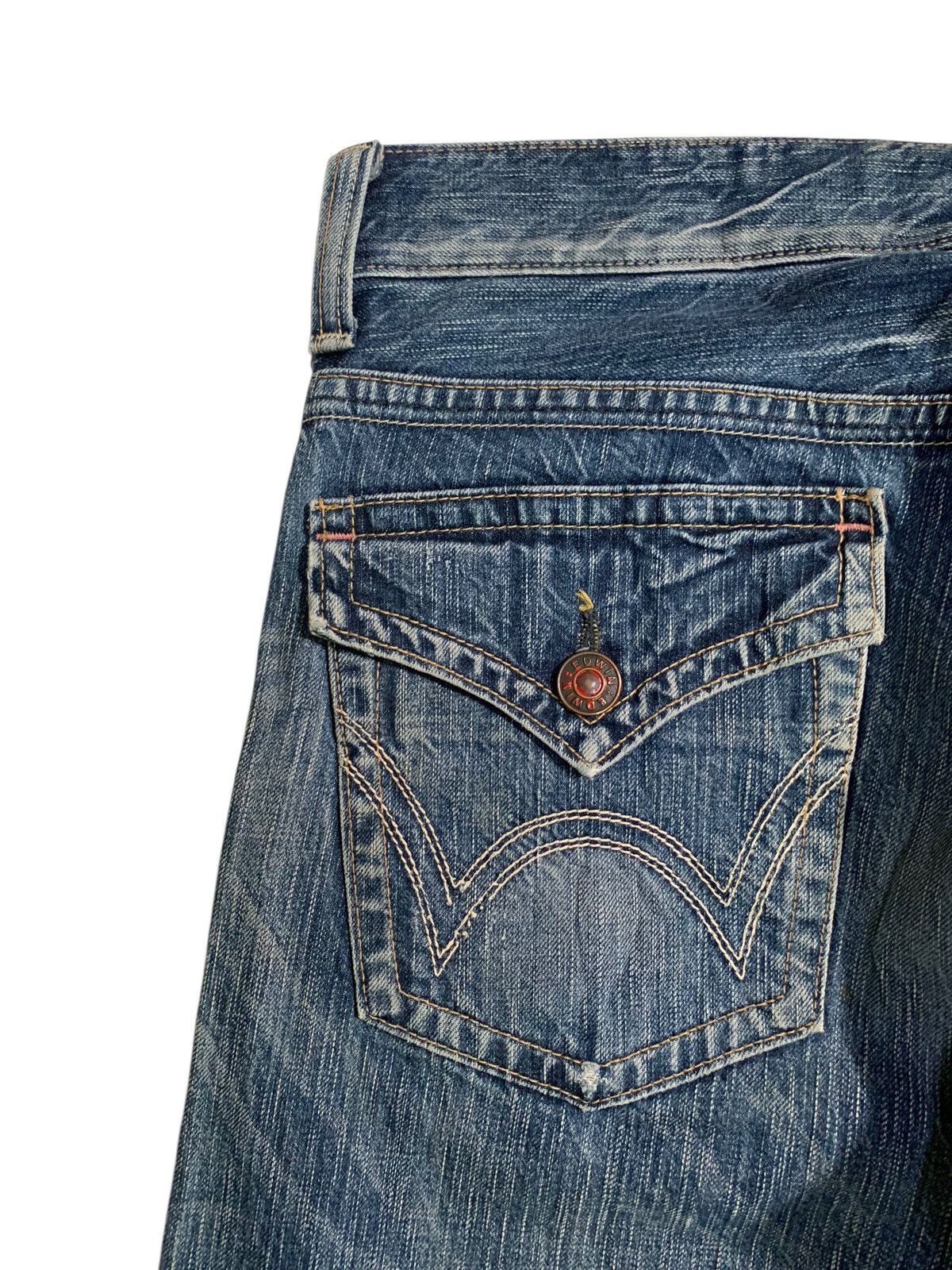 Edwin FLARE JAPANESE EDWIN BLUE TRIP CLAWMARK RUSTY PUNK DENIM Size US 35 - 13 Thumbnail