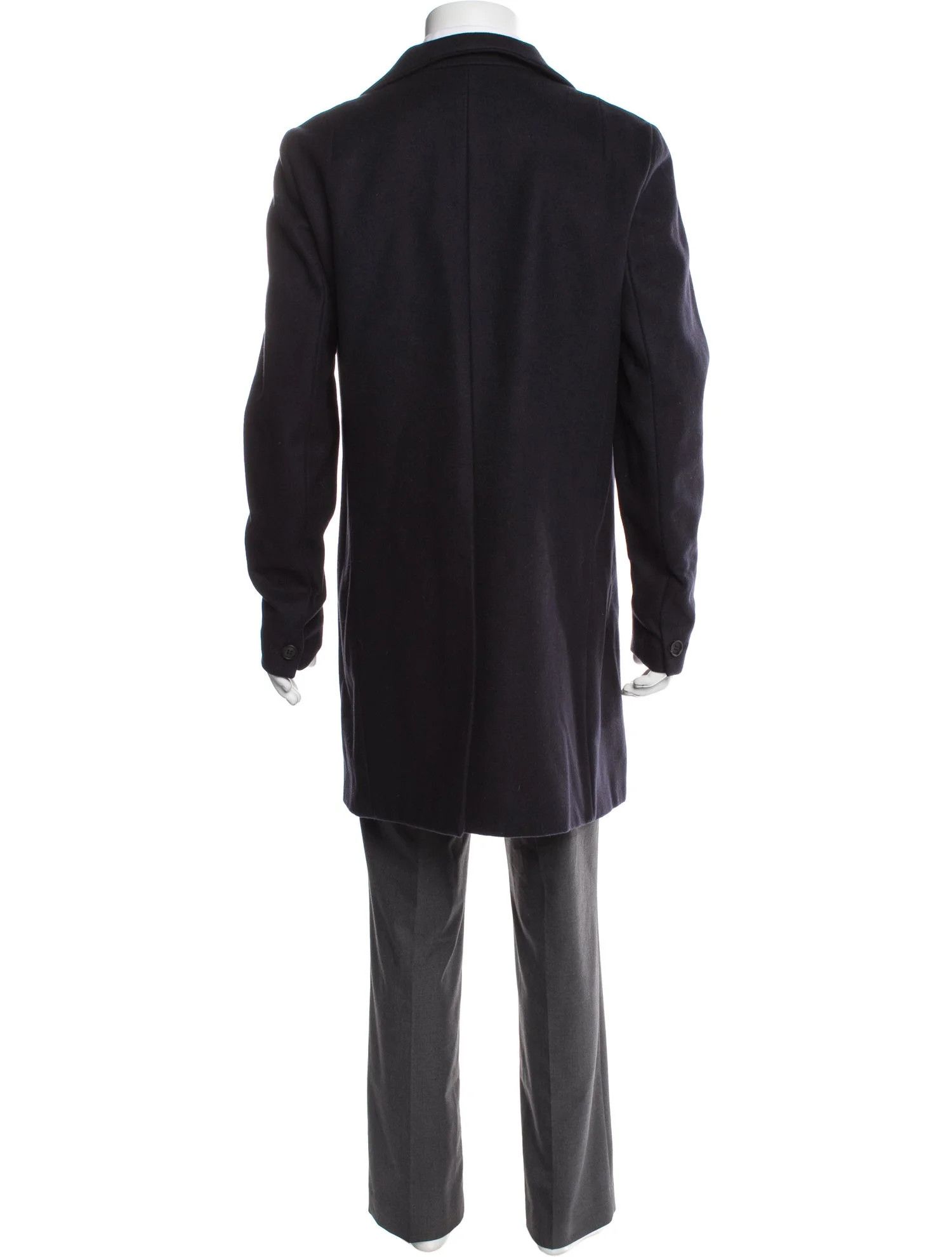 Allsaints AllSaints Wool Overcoat – Navy Size US M / EU 48-50 / 2 - 3 Thumbnail