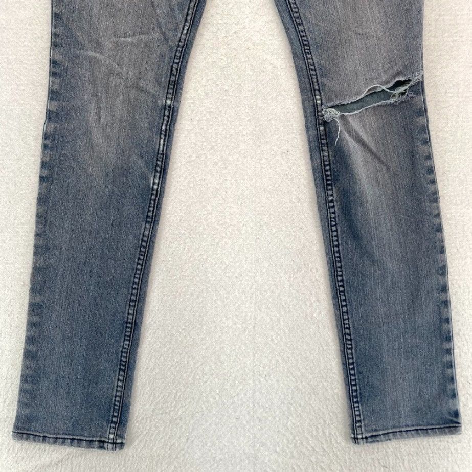 Vintage Rude Skinny Jeans Mens 30x34 Medium Wash Blue Stretch Denim Button Fly Emo Jeans Category: Jeans Size US 30 / EU 46 - 3 Thumbnail