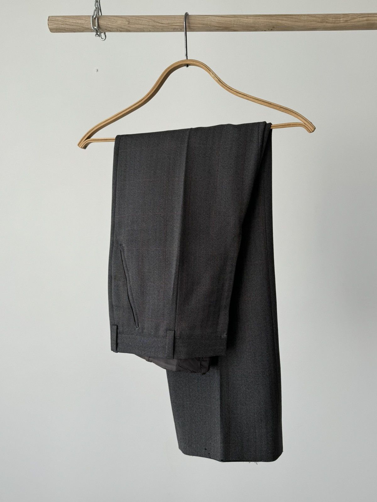 Vintage 1960s Austrian Style Single Breasted HBT Two Button Suit Size 42R - 9 Thumbnail