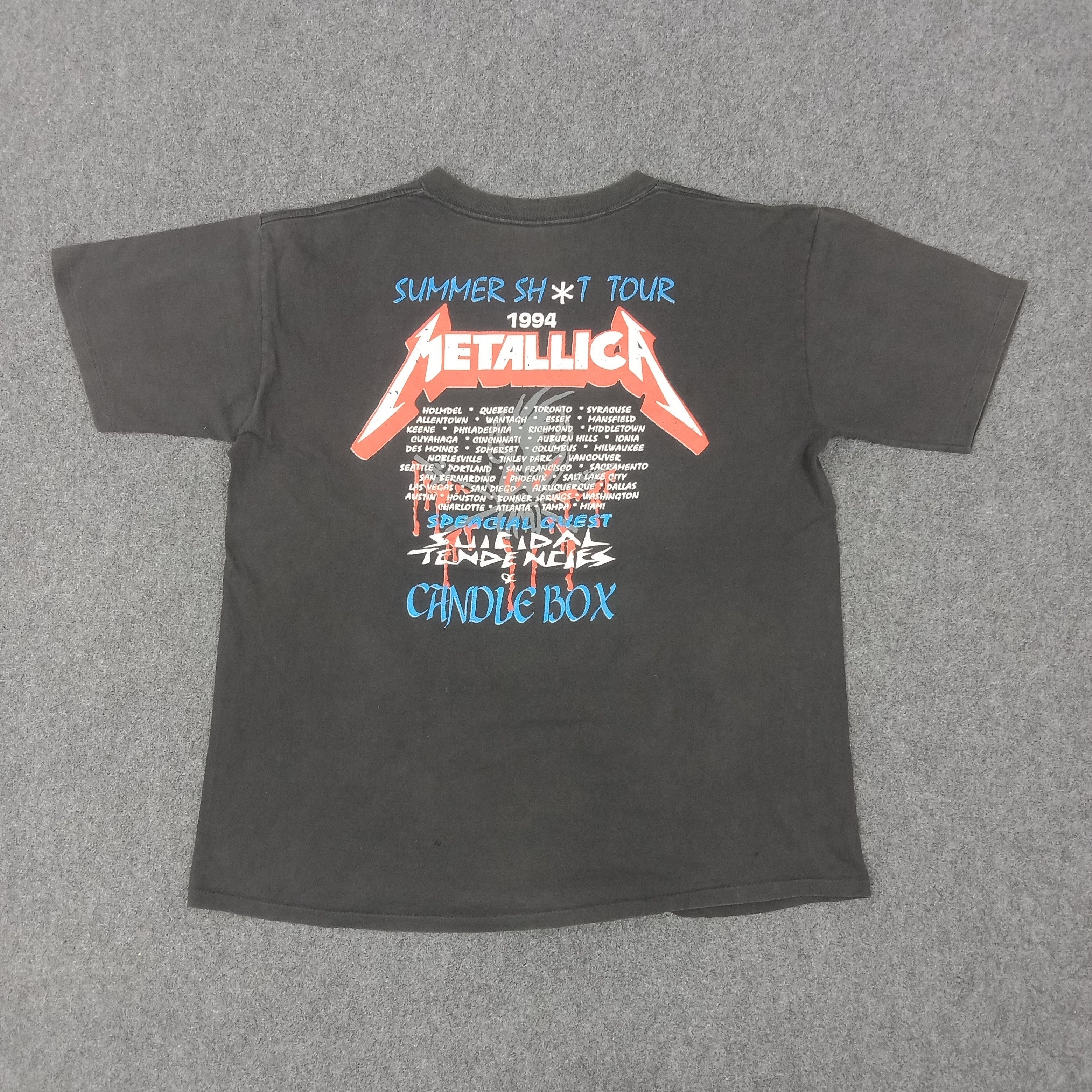 Band Tees × Metallica × Vintage Vintage 90's Metallica American Heavy Metal Band Tshirt Size US XXL / EU 58 / 5 - 6 Thumbnail