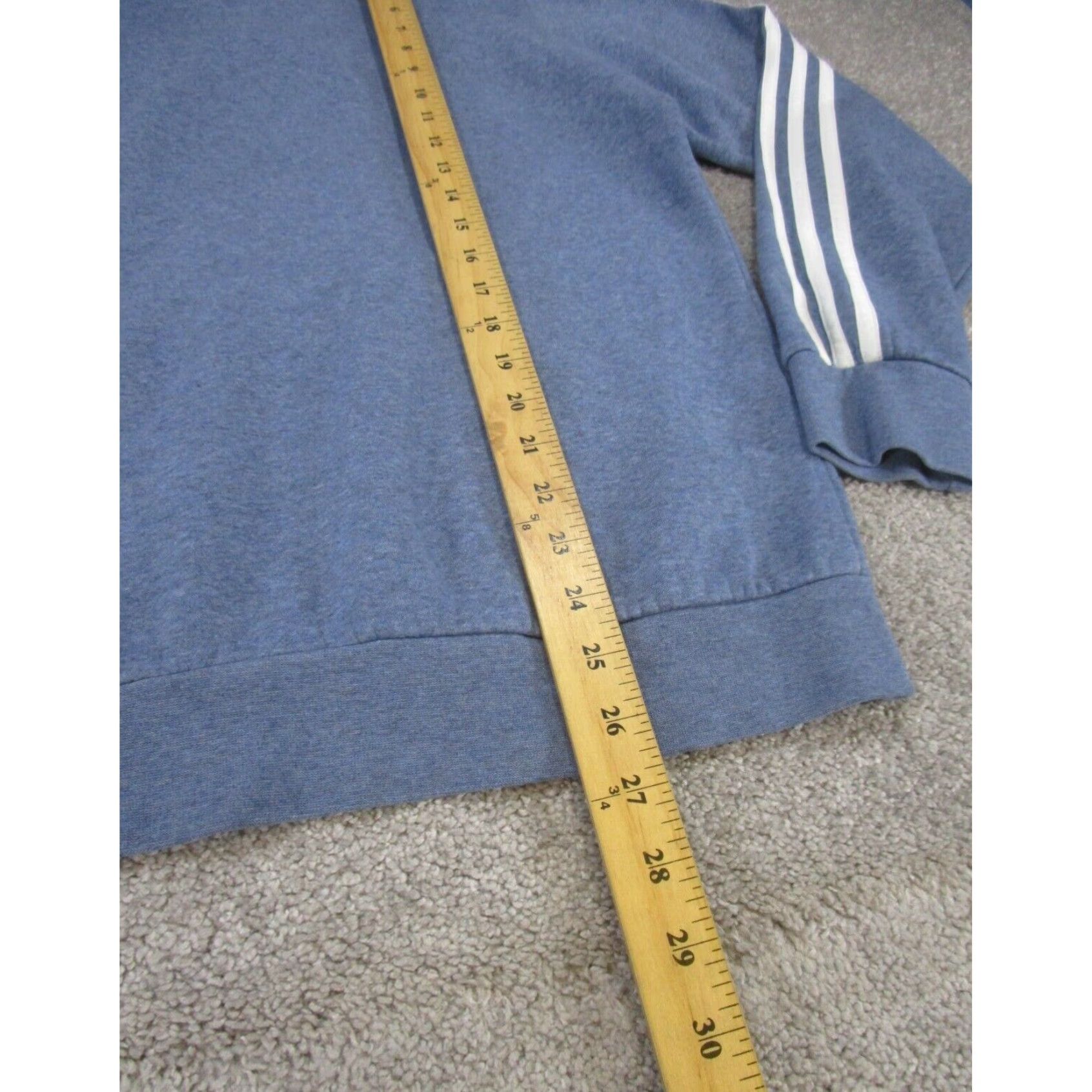 Adidas Adidas Mens Medium Blue Cotton Blend Sweatshirt Hoodie Pullover Size US M / EU 48-50 / 2 - 5 Thumbnail