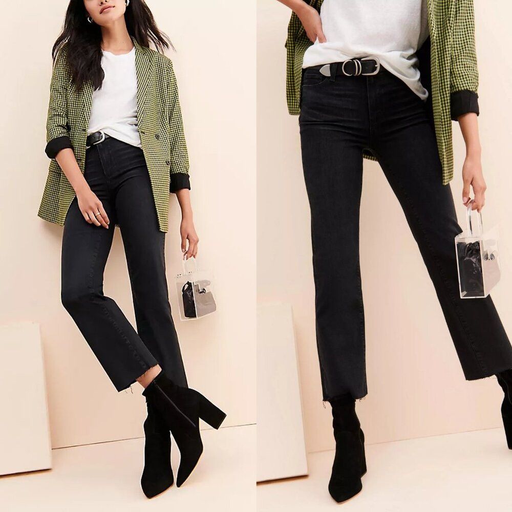 Paige PAIGE Atley Ankle Flare Jeans In Black Willow Size 27'' Size 27" / US 4 / IT 40 - 1 Thumbnail