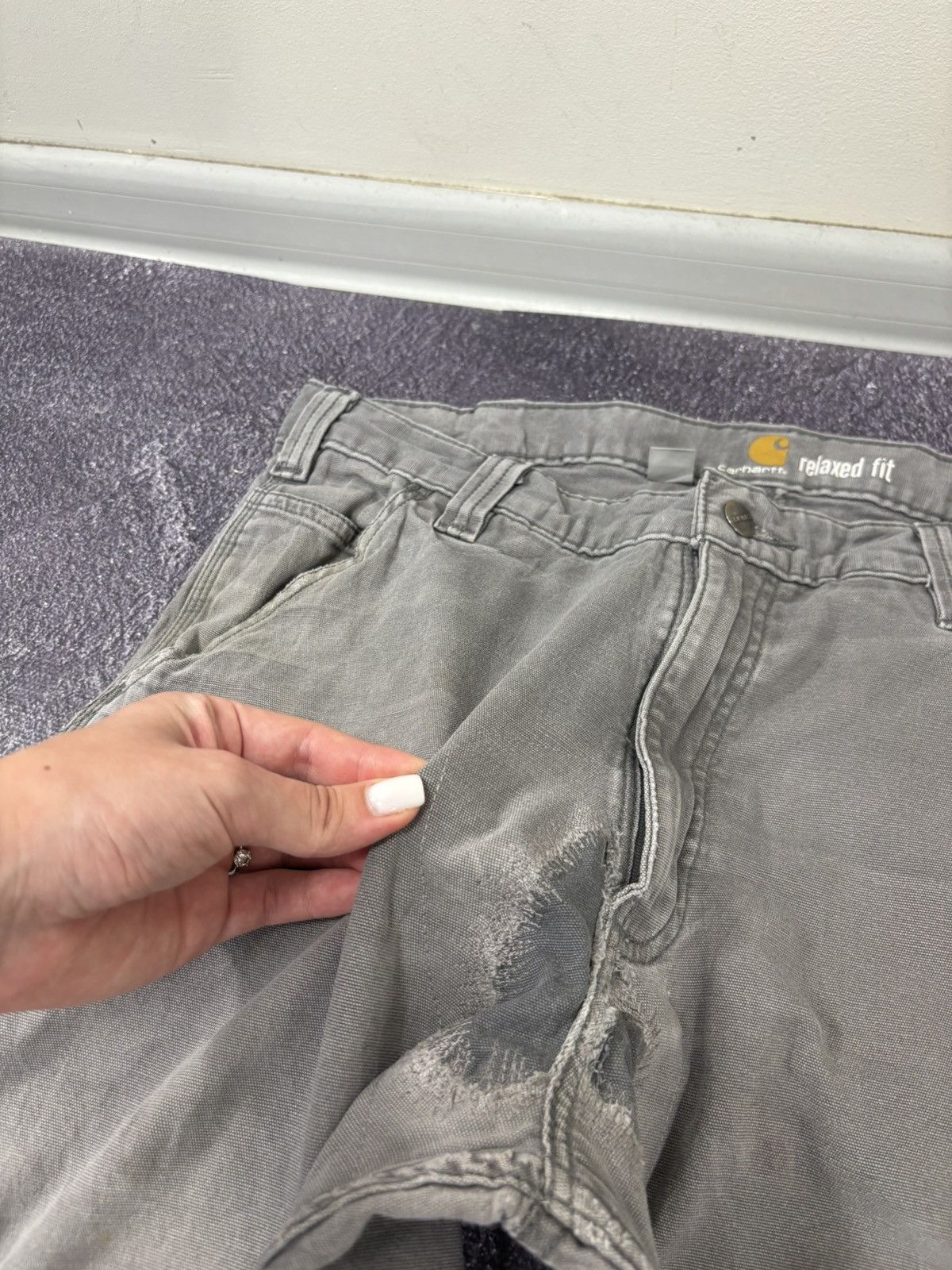 Carhartt Vintage Carhartt Y2K Relaxed Fit Workwear Gray Baggy Pants Size US 34 / EU 50 - 10 Thumbnail