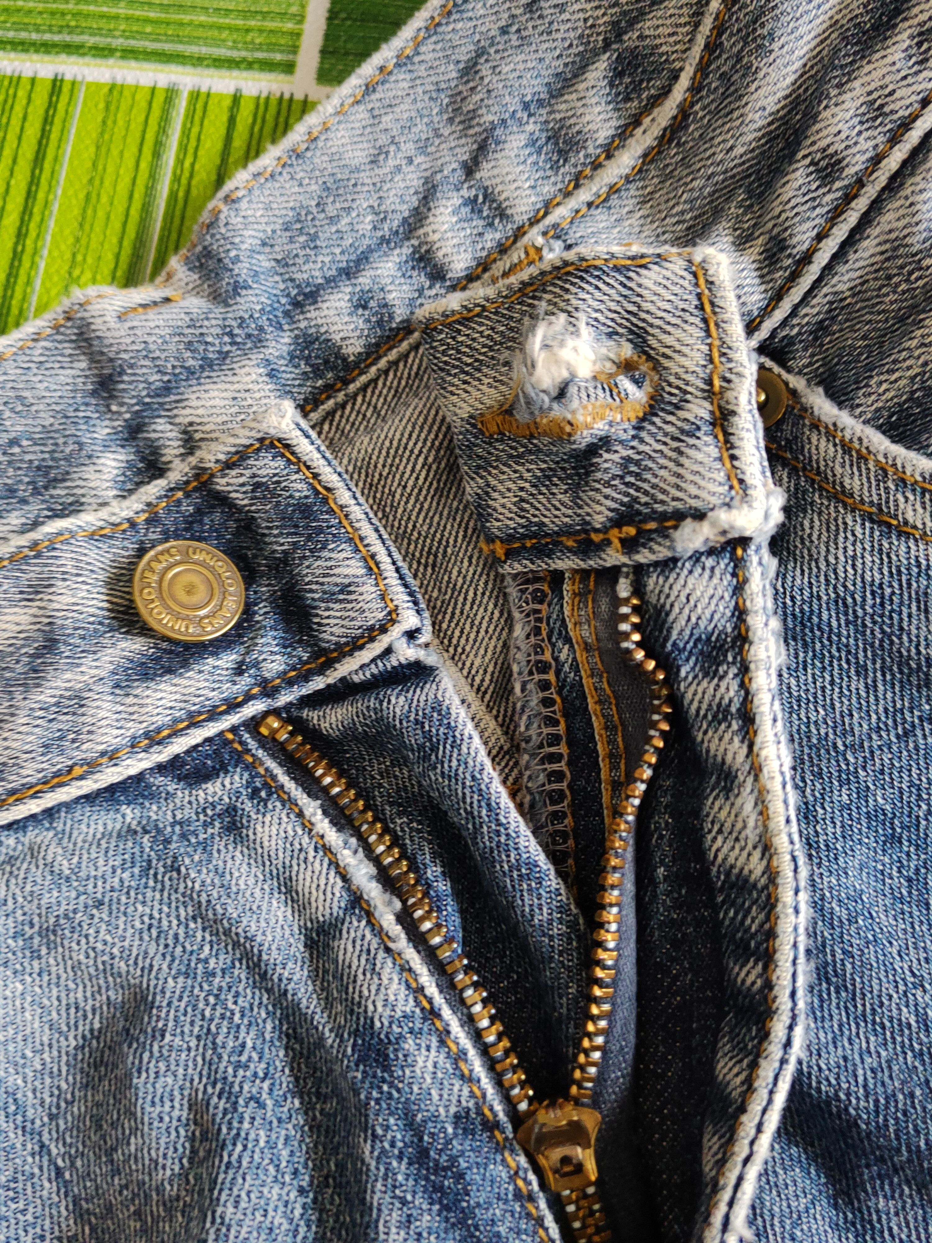 Japanese Brand Uniqlo Blue Distressed Ripped Jeans #S2194 Size US 32 / EU 48 - 13 Thumbnail