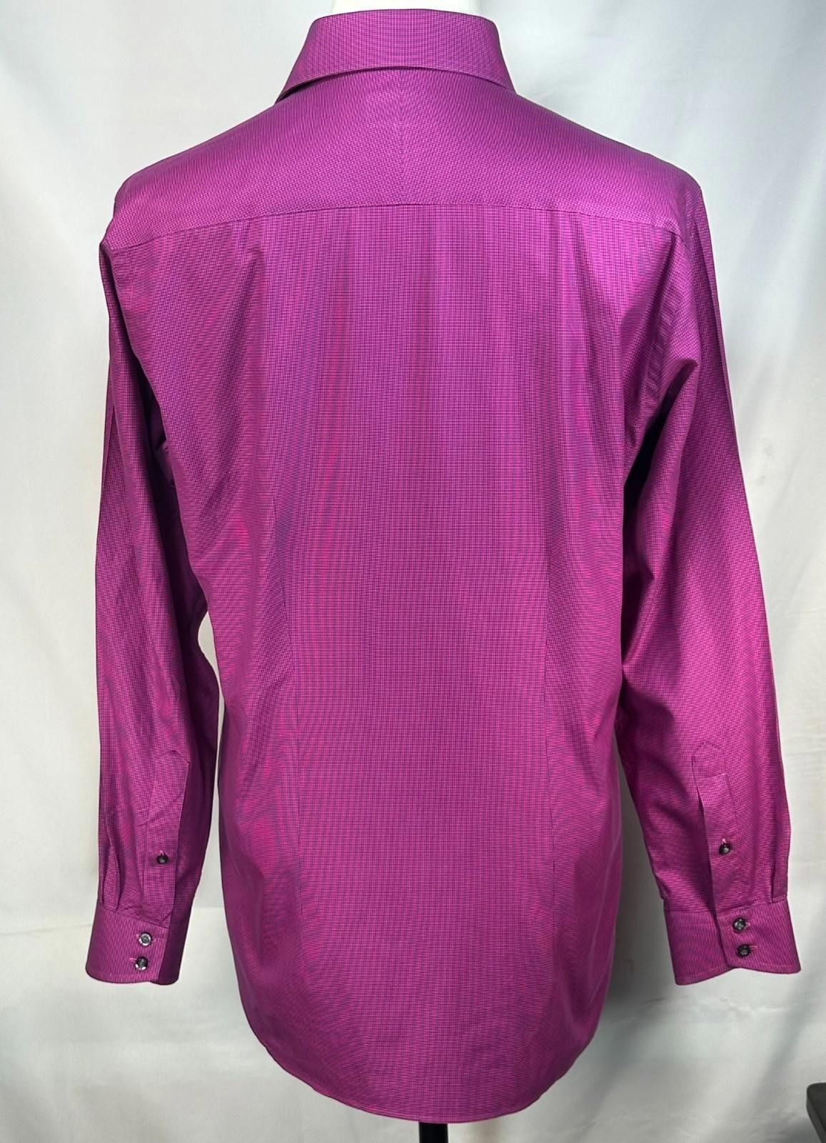 Ted Baker Ted Baker Endurance Classic Fit Button Up Purple Mens Medium Size US M / EU 48-50 / 2 - 2 Thumbnail