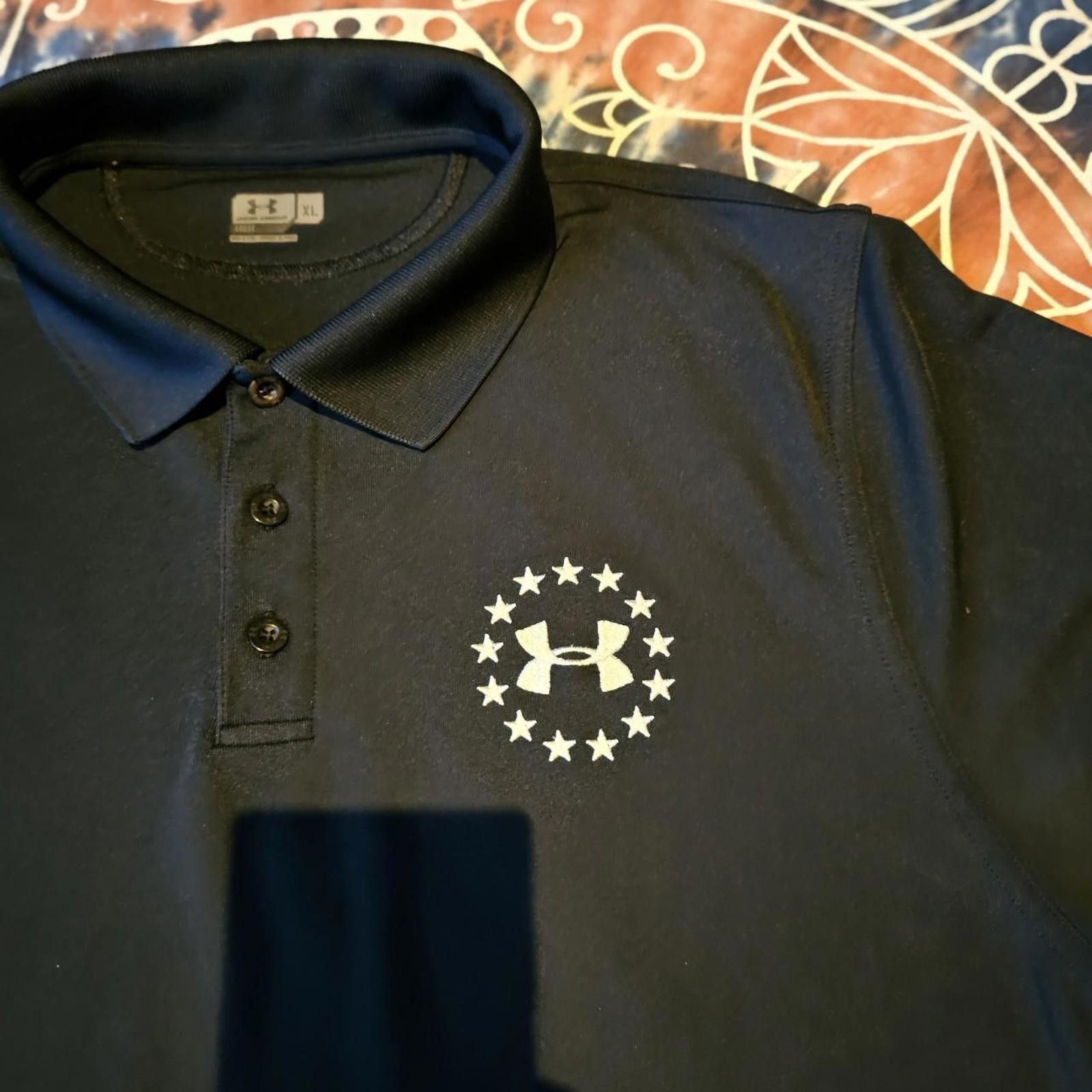 Under Armour Under Armour Men's Black and White Polo-shirt Size US XL / EU 56 / 4 - 2 Thumbnail