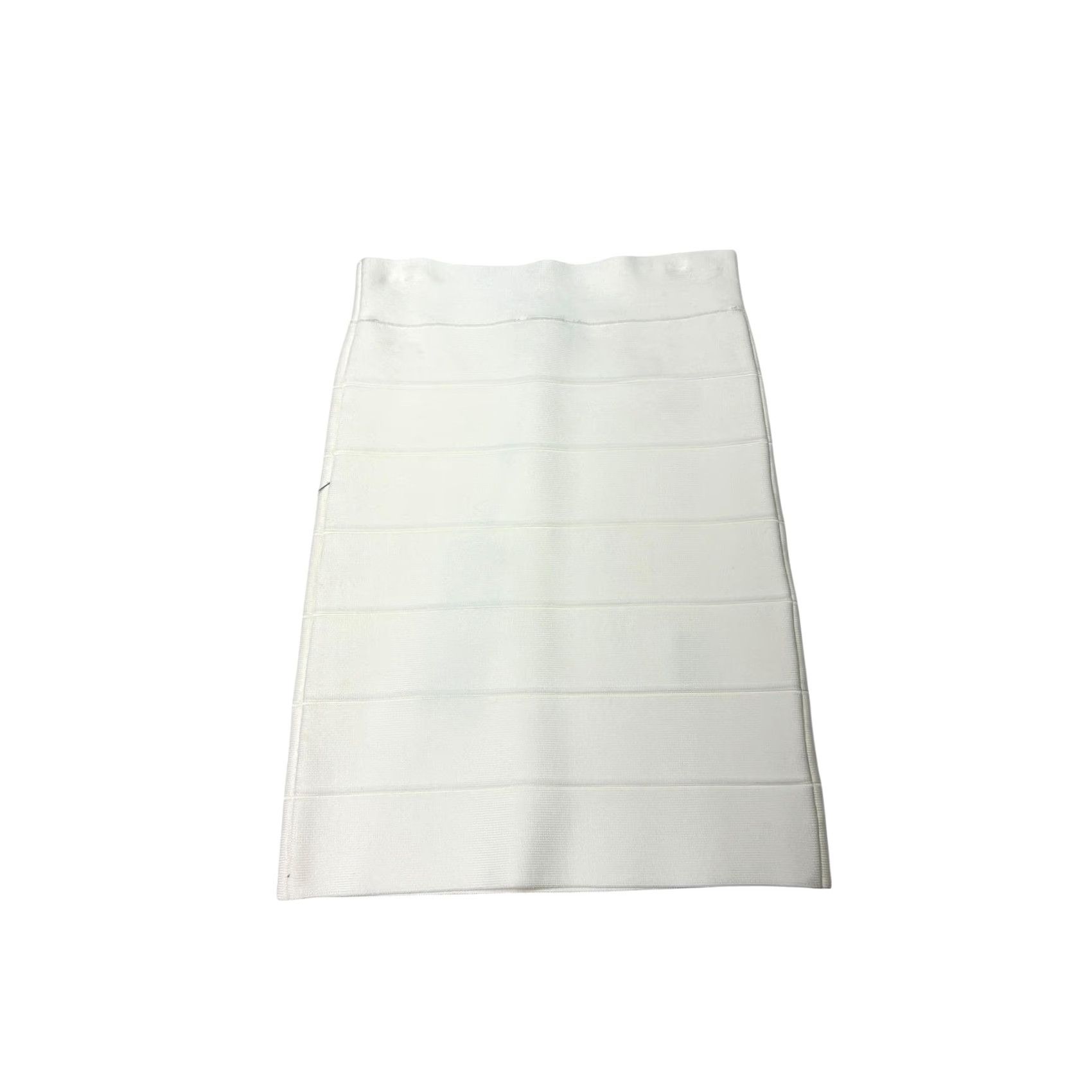 Bcbgmaxazria BCBGMAXAZRIA Skirt XS White Gardenia Bandage Short High Rise Knit Layered Accents Party/Cocktail Womens Size 26" / US 2 / IT 38 - 5 Thumbnail
