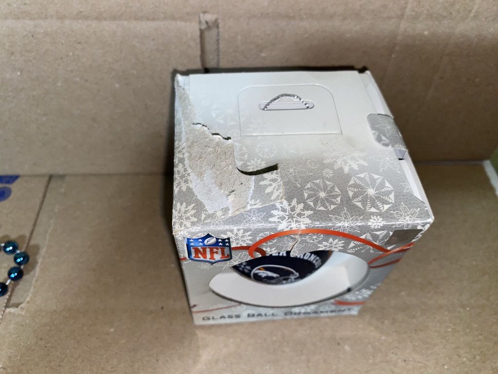 NFL Denver Broncos football NFL christmas Glass Ball Ornament CO Size ONE SIZE - 2 Thumbnail