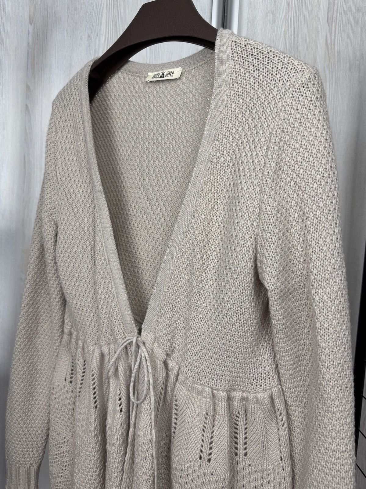 Other Jayko Jayko beige v neck flared knitted cardigan made France Size L / US 10 / IT 46 - 5 Thumbnail