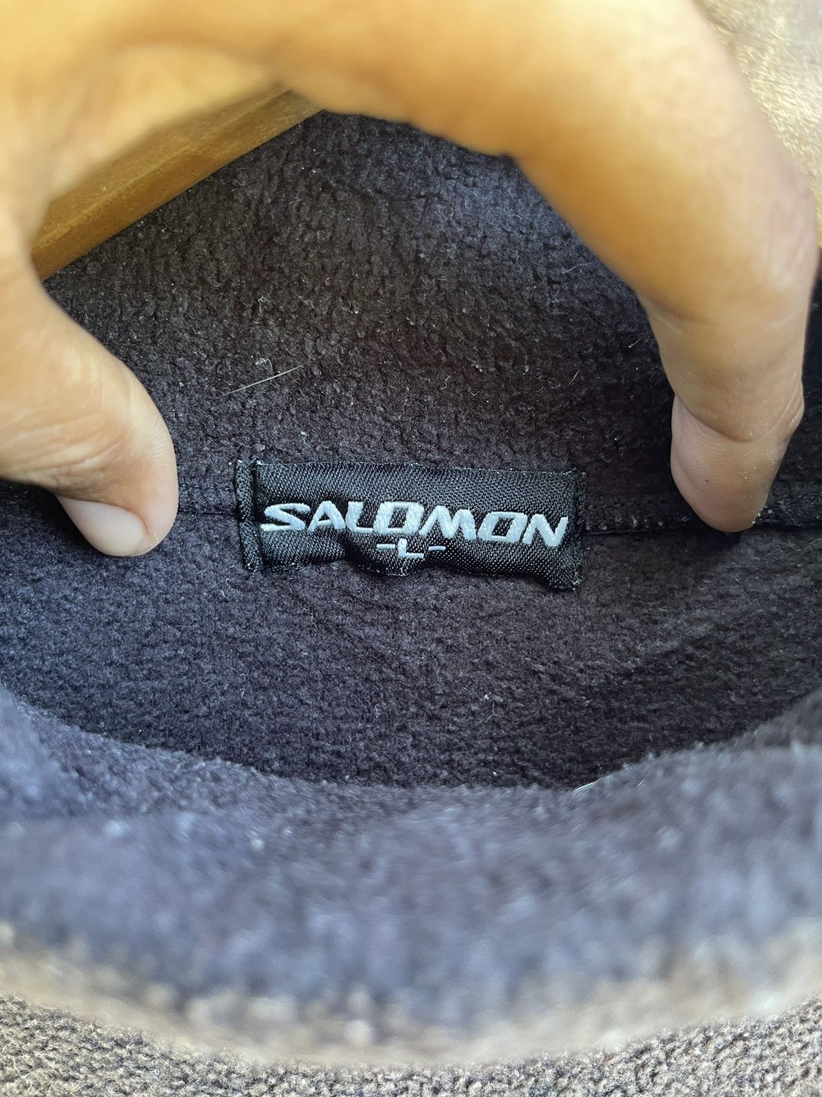 Salomon Vintage Salomon Fleece Pullover High Neck Outdoor Sweatshirt Size US L / EU 52-54 / 3 - 10 Thumbnail