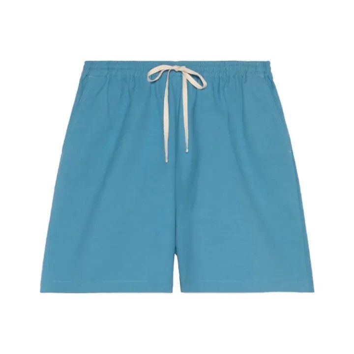 GUCCI SS21 Animal Embroidery Cotton Shorts