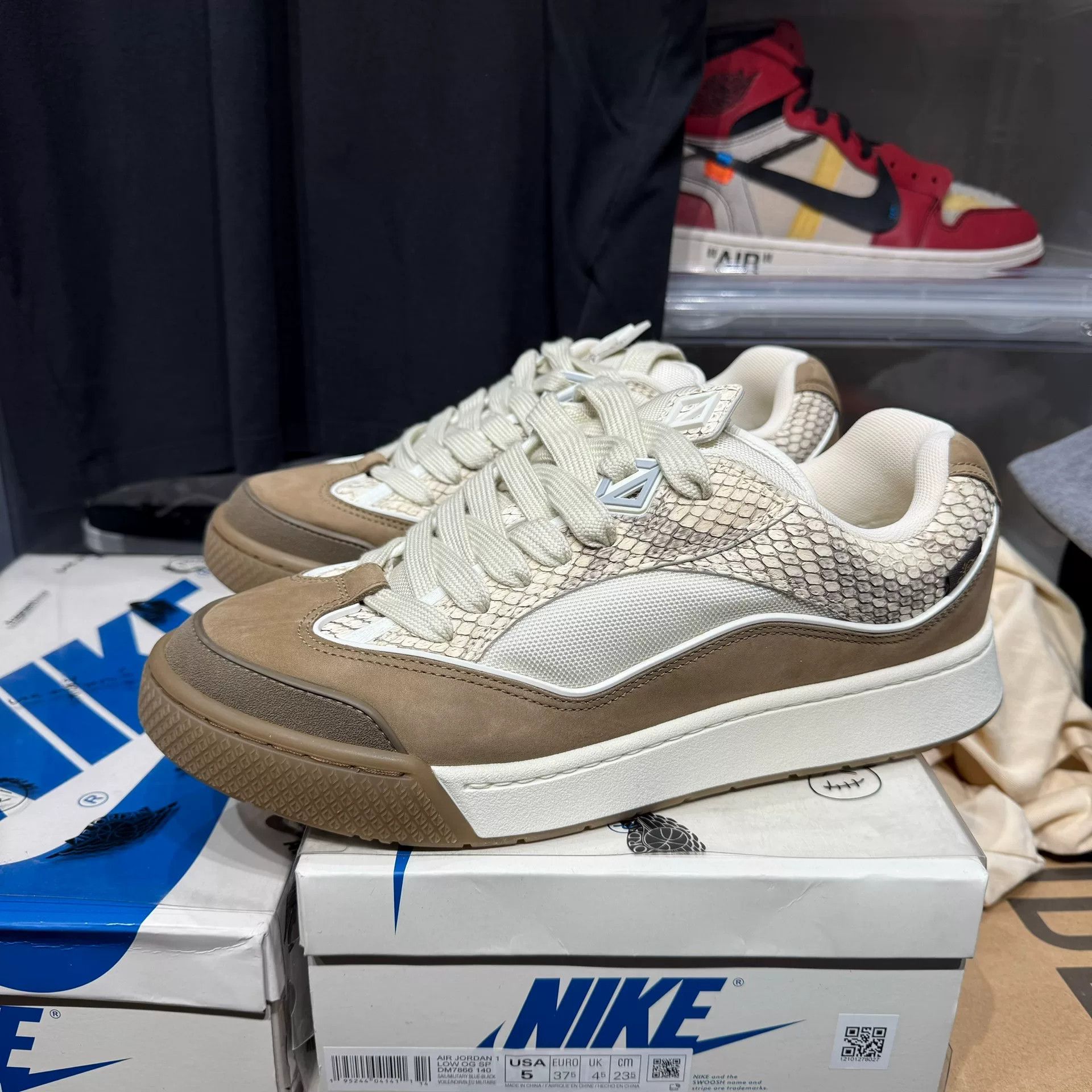Dior beige snake print sneakers size 45 Size US 12 / EU 45 - 1 Thumbnail