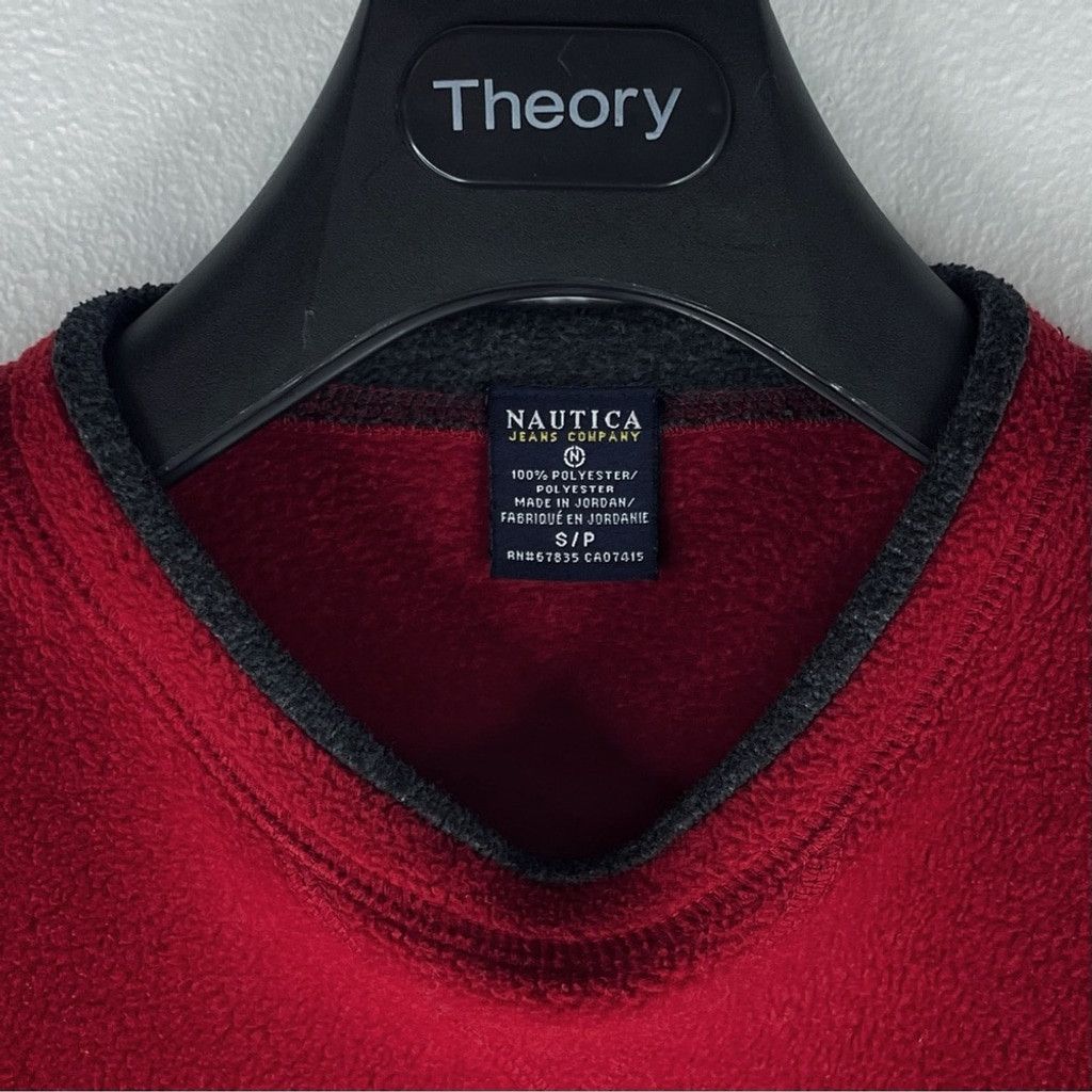 Nautica NAUTICA JEANS Men’s Red Fleece Crew Neck Sweatshirt Size S Size US S / EU 44-46 / 1 - 4 Thumbnail