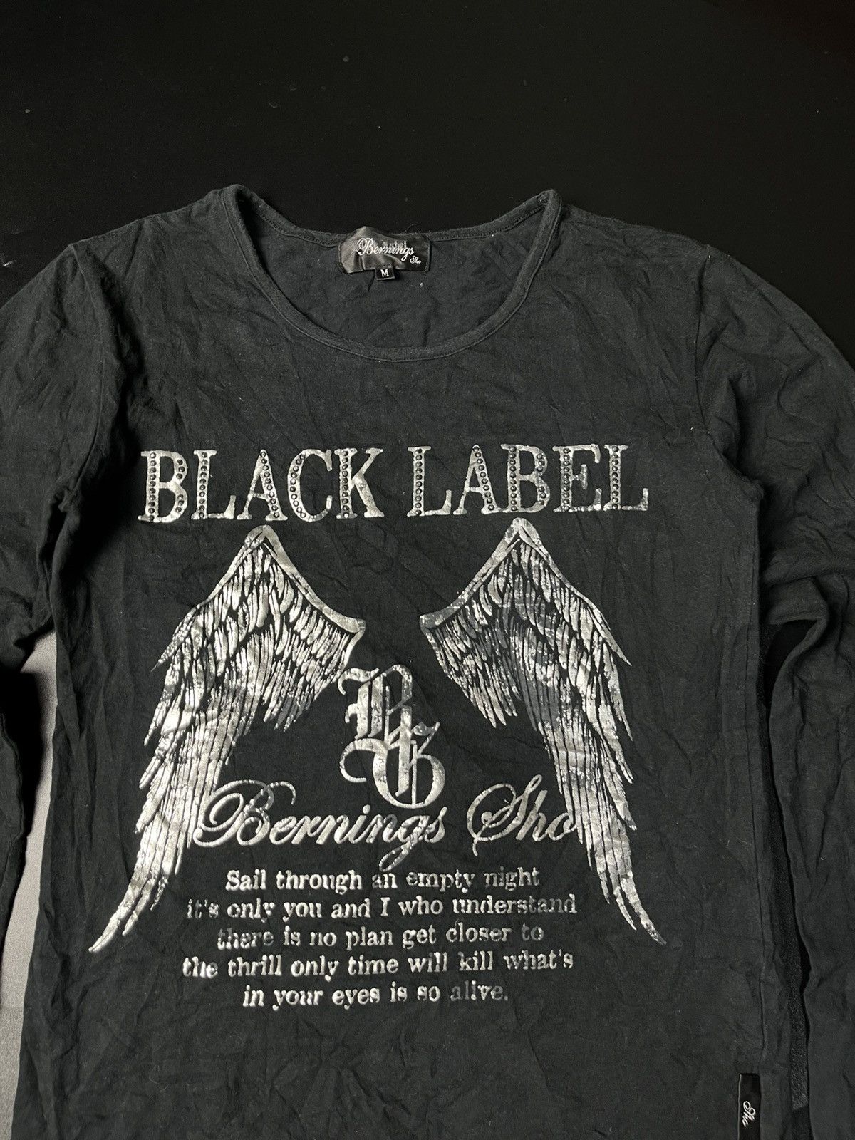 If Six Was Nine × Japanese Brand × Le Grande Bleu (L.G.B.) Bernings Sho Black Lebel Poem Style Size US M / EU 48-50 / 2 - 3 Thumbnail