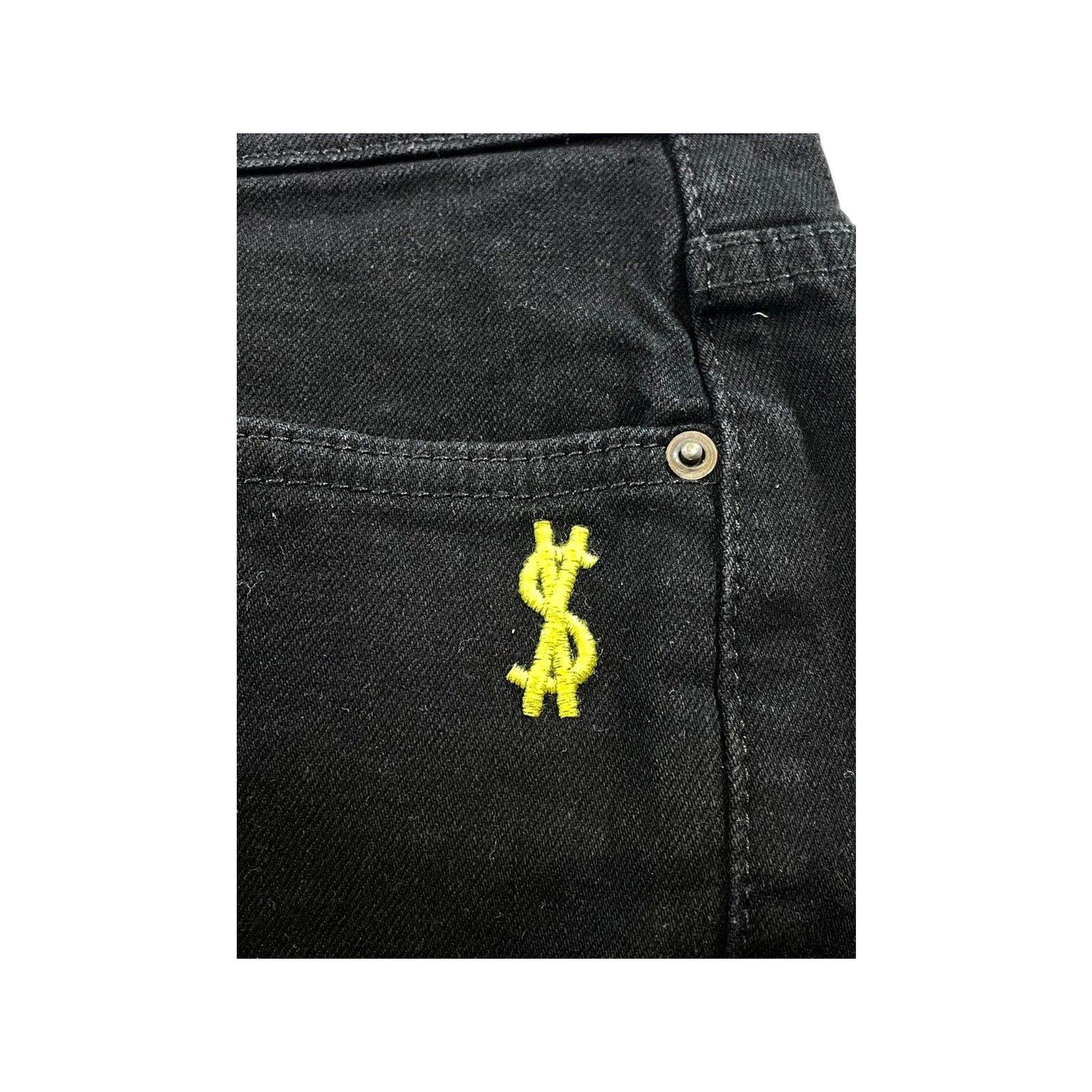 Ksubi Ksubi "Plus" Black & Yellow Jeans Size US 30 / EU 46 - 4 Thumbnail